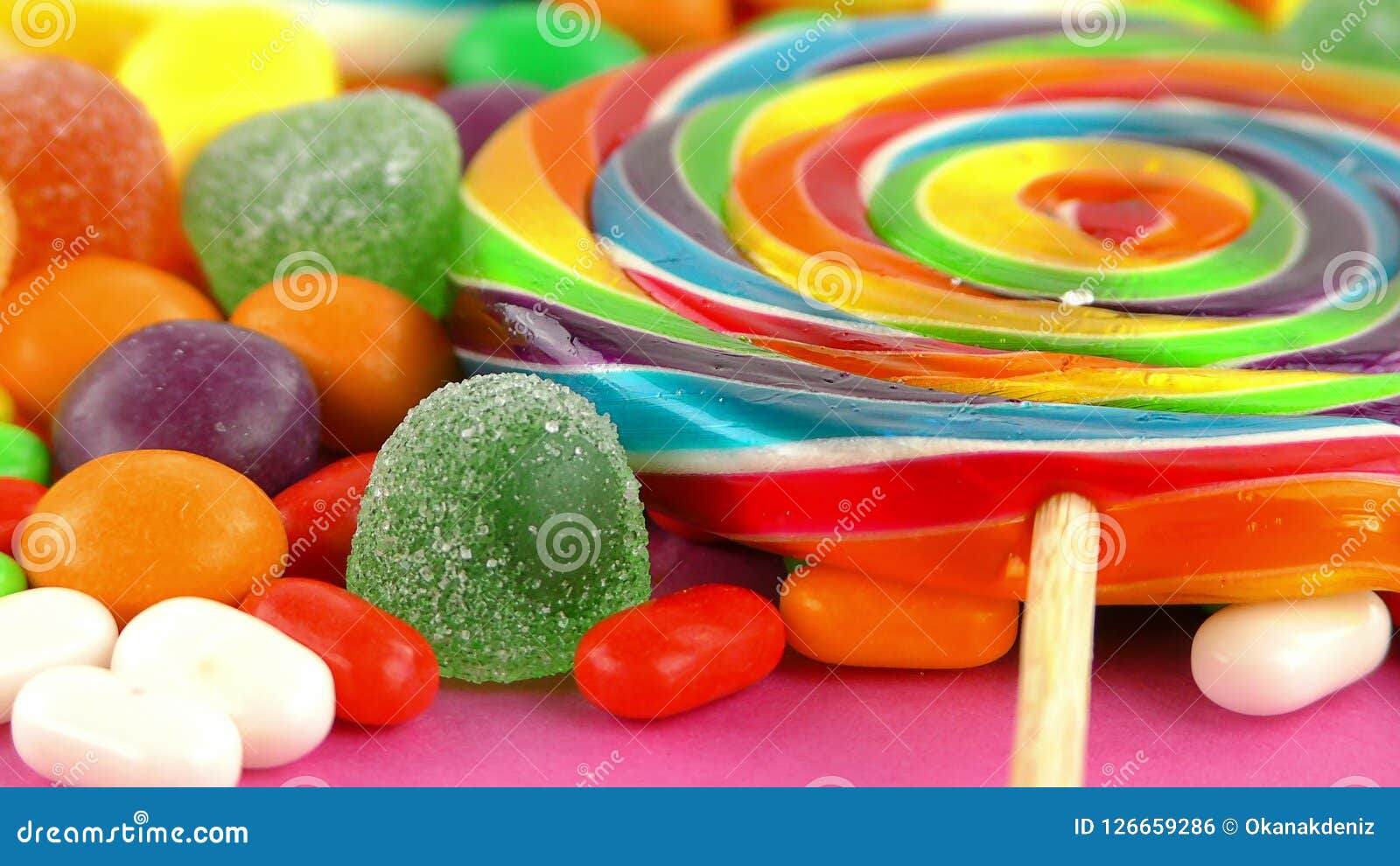 Candy Sweet Jelly Lolly and Delicious Sugar Dessert Stock Photo - Image ...