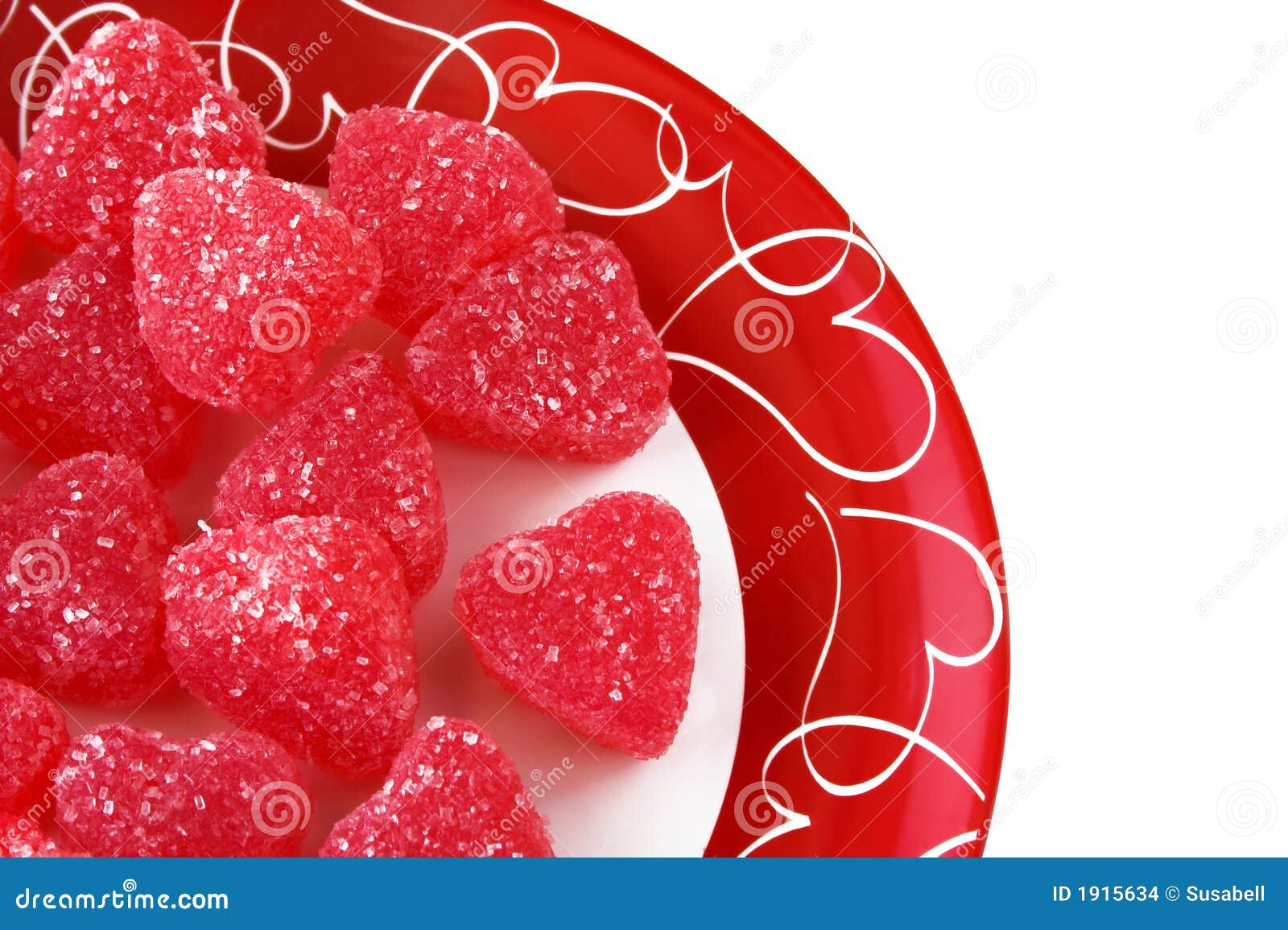 Candy Valentine Hearts stock photo. Image of macro, white 1915634
