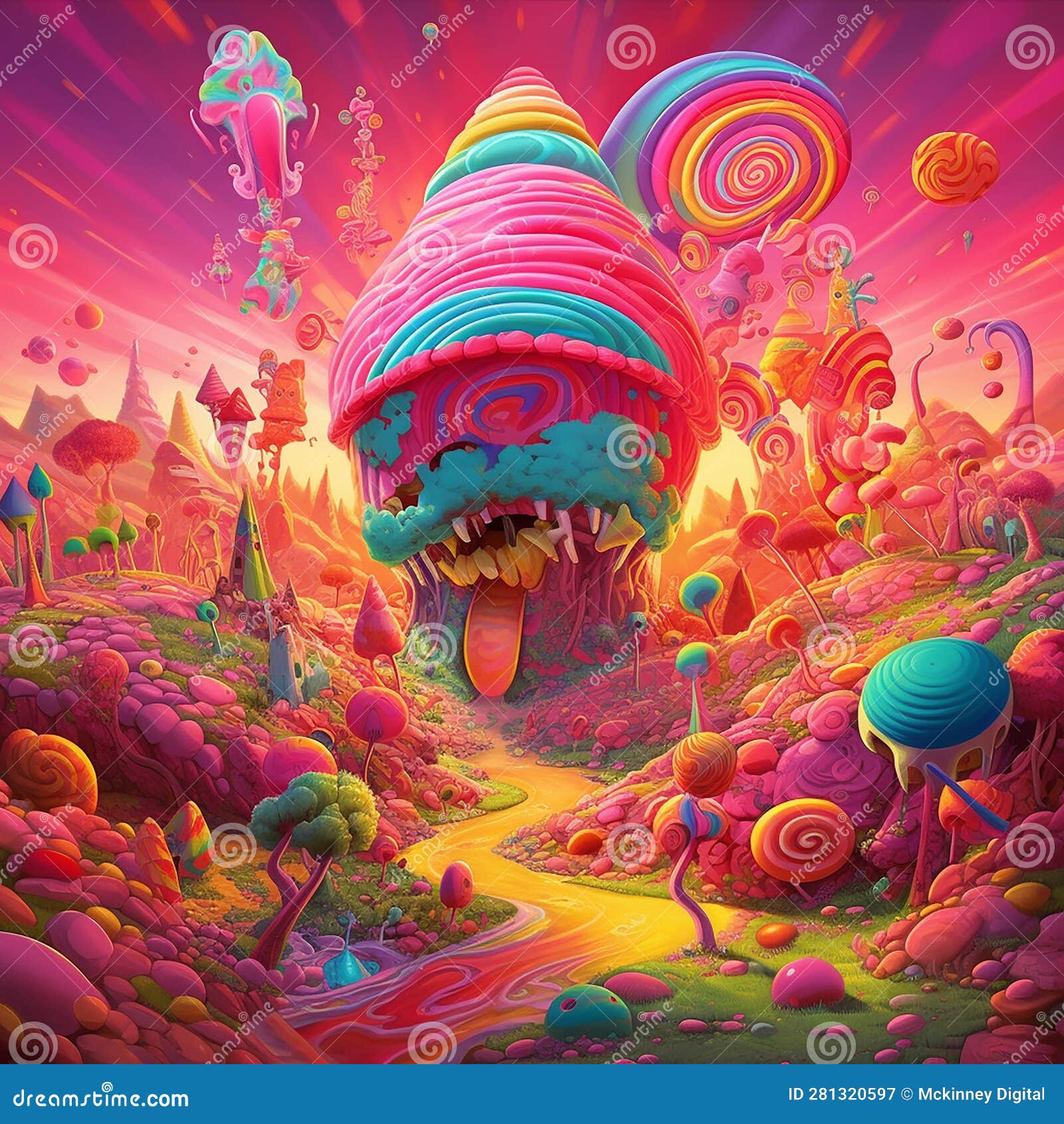 Download Image Weirdcore's trippy surreal digital landscape