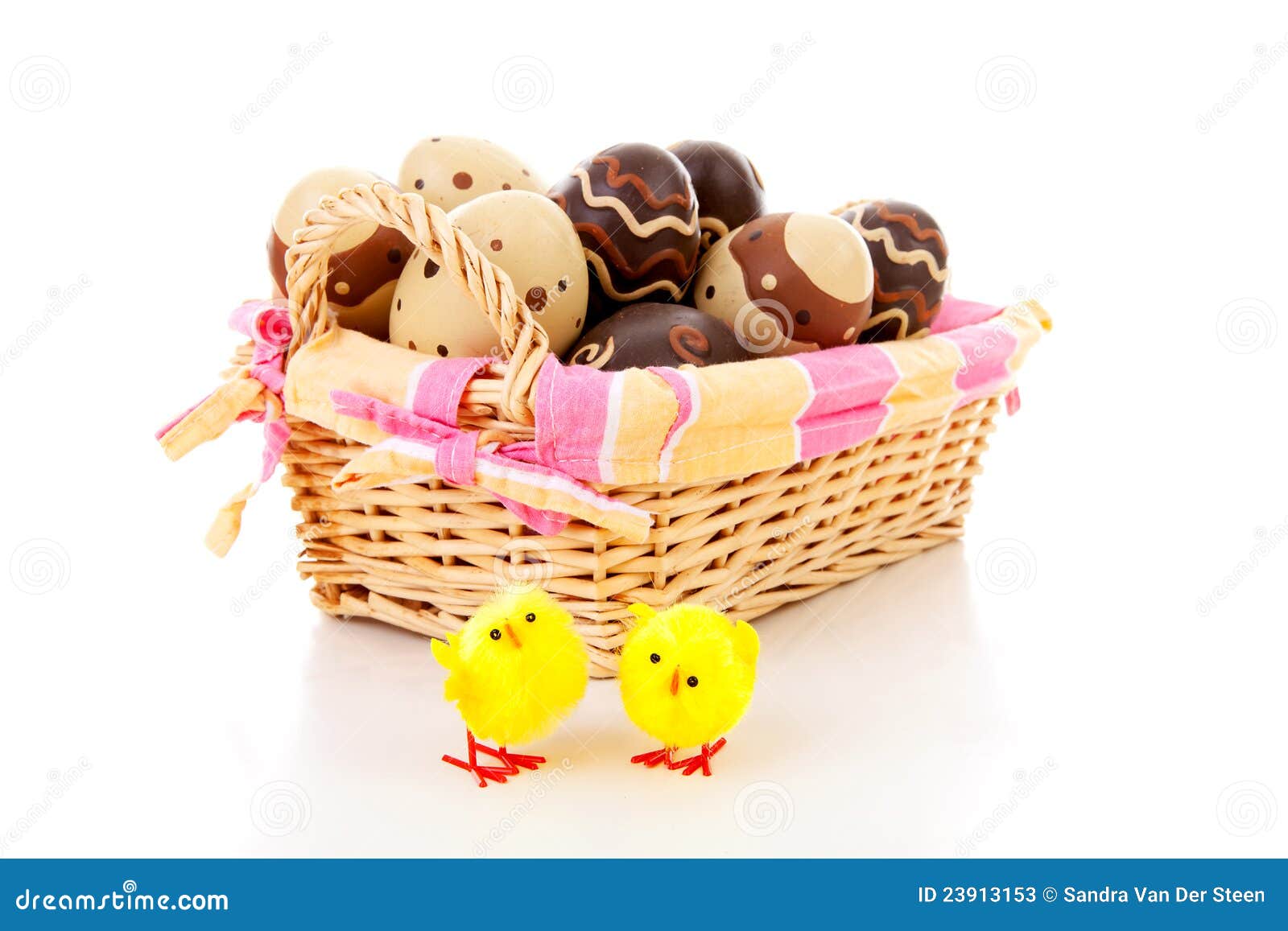 Cane Basket with Easter Eggs Stock Image Image of yellow, food 23913153