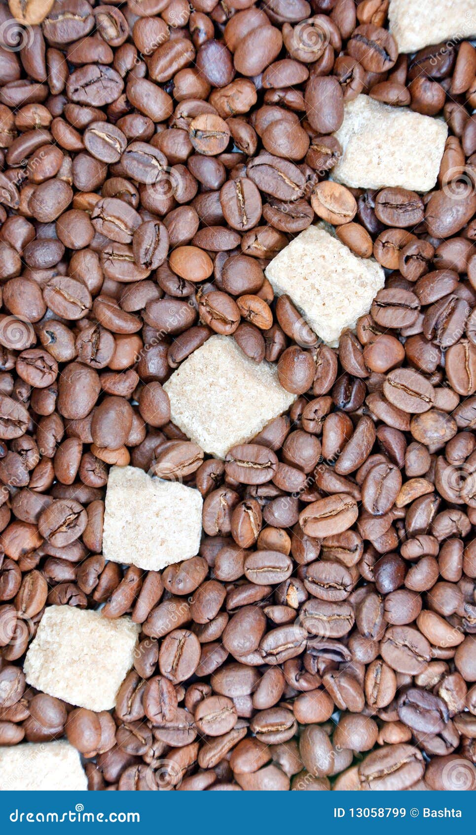 Cane Sugar and Coffee Beans Stock Image Image of coffee, beans 13058799