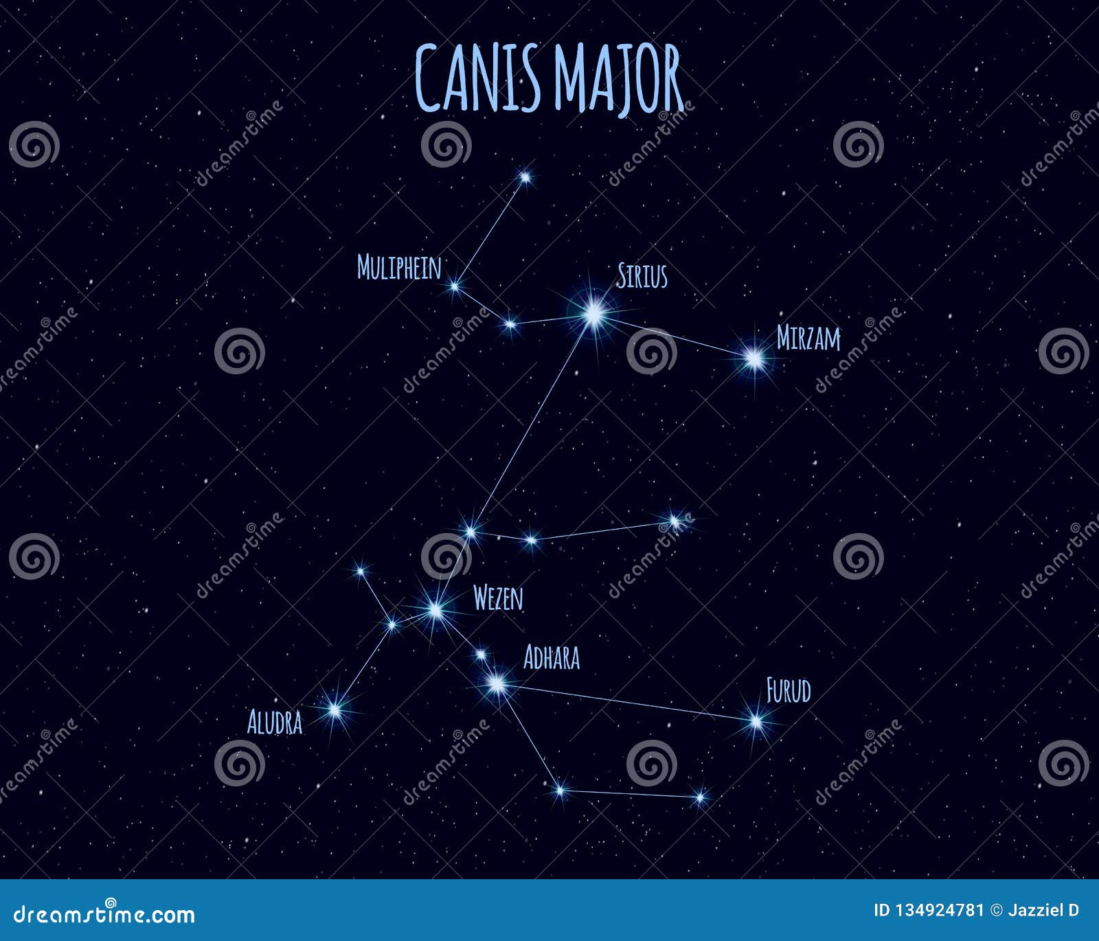 Canis Major Big Dog Constellation Stars Astrology Wall Sticker  Etsy  Ireland