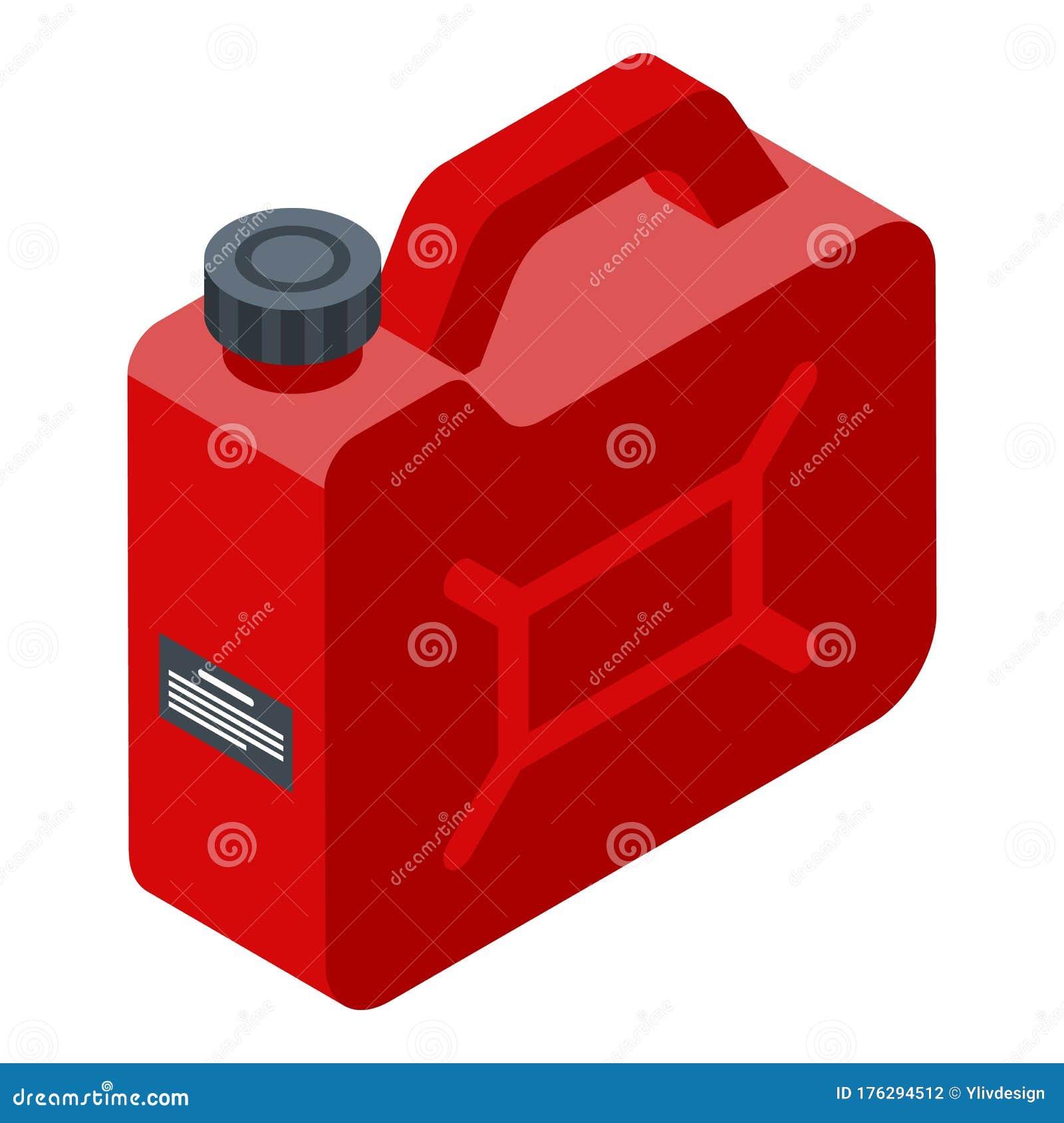 Canister Oil Icon, Isometric Style Stock Vector Illustration of fuel