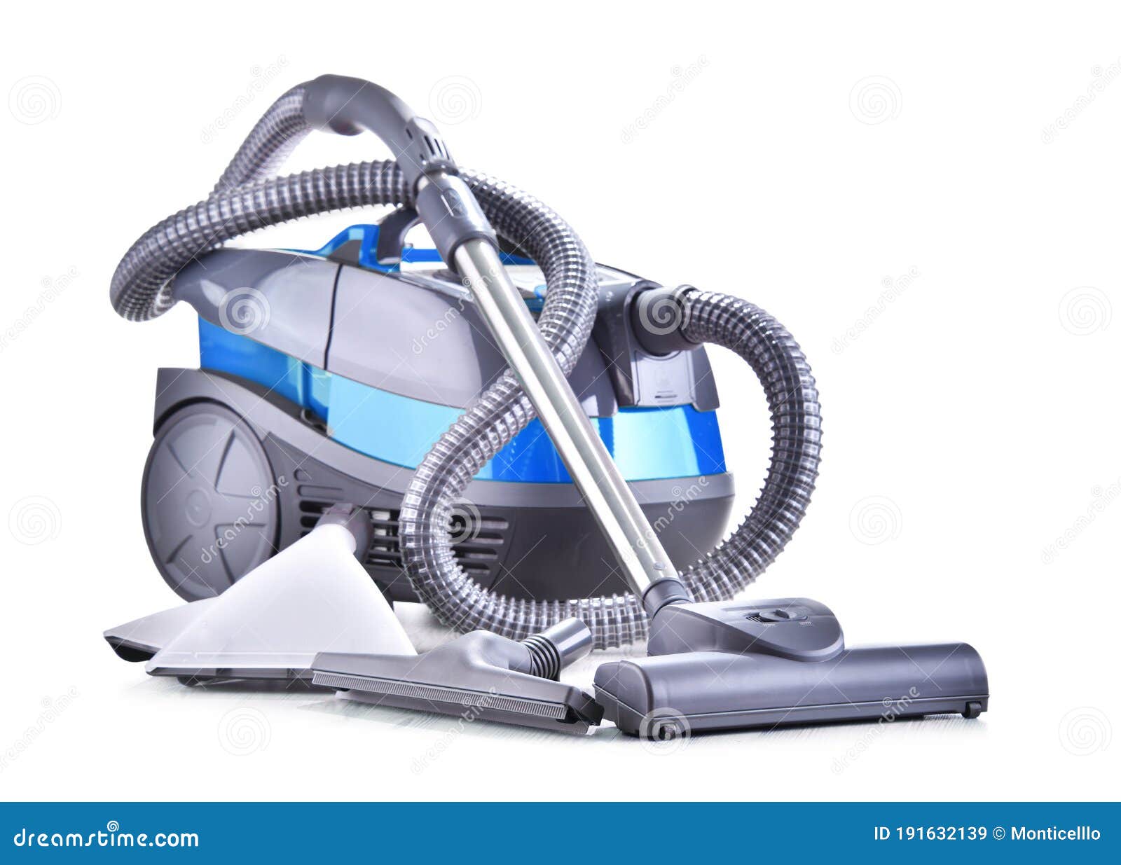 Canister Vacuum Cleaner for Home Use Isolated on White Stock Image