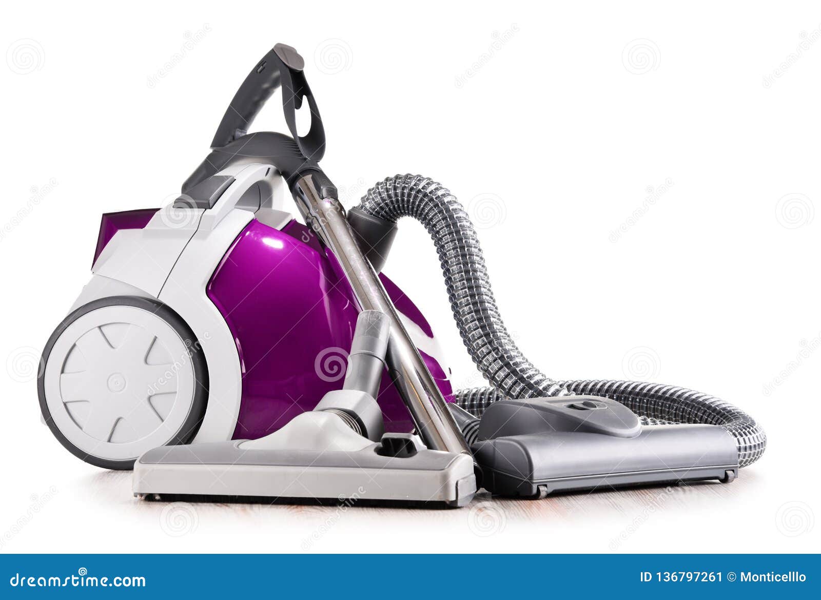 Canister Vacuum Cleaner for Home Use on White Stock Image Image of