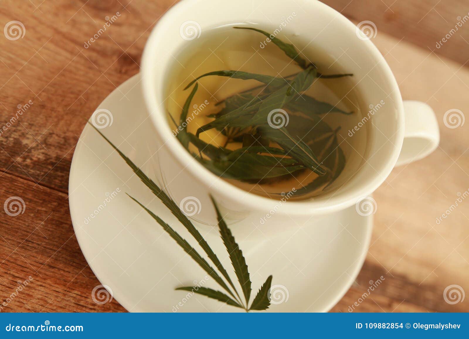 Cannabis Hemp Herb Hot Tea White Cup Stock Photo - Image of drug ...
