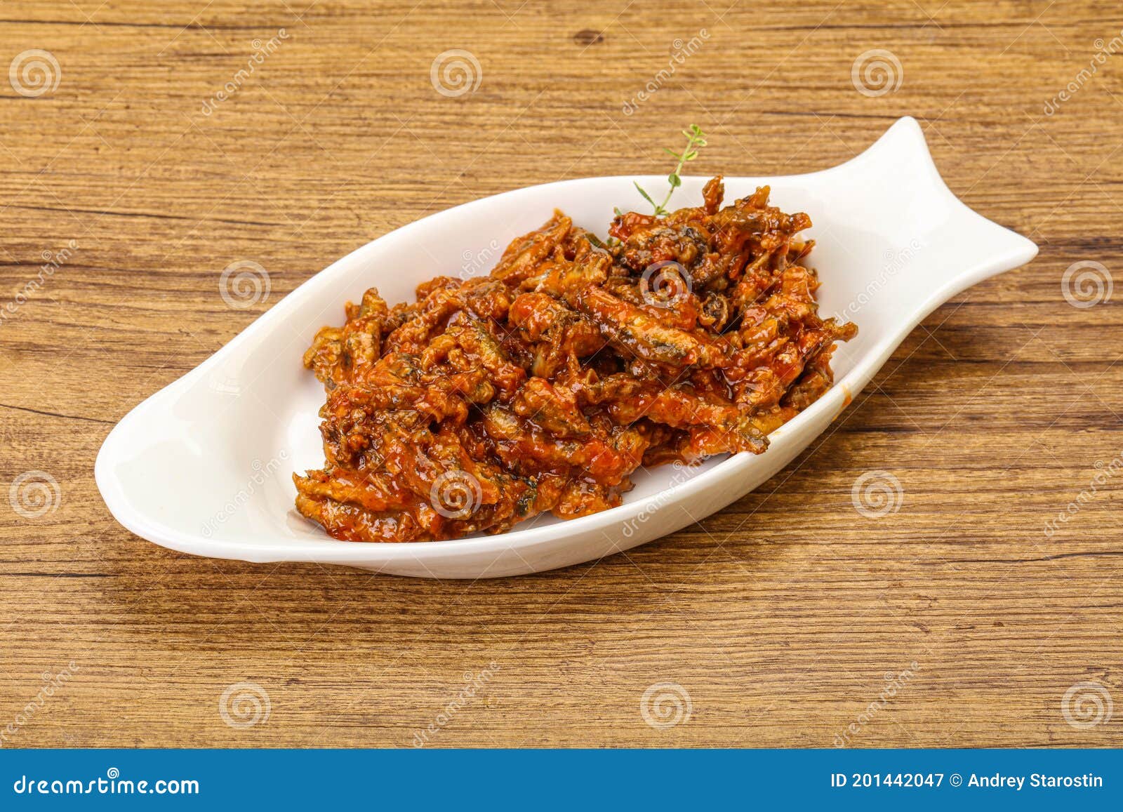 Canned Anchovy in Tomato Sauce Stock Image Image of salty, anchovies 201442047