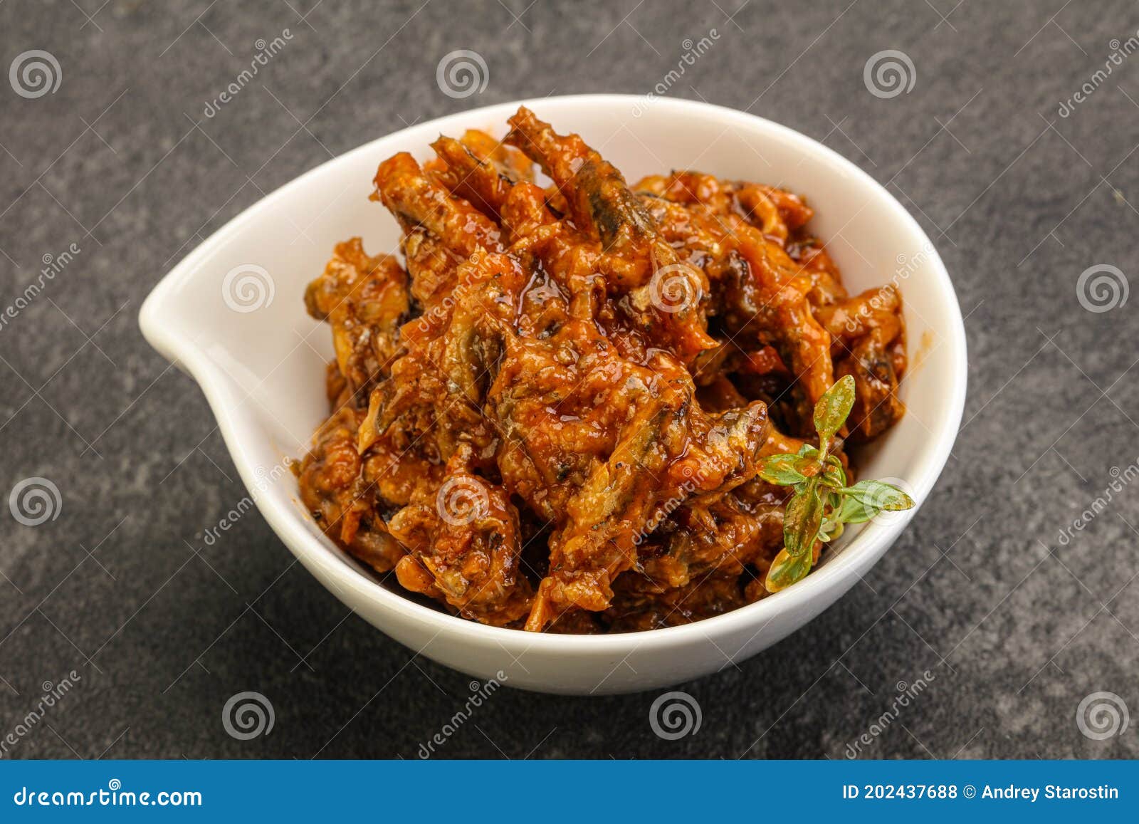 Canned Anchovy in Tomato Sauce Stock Photo Image of nutrition, lettuce 202437688