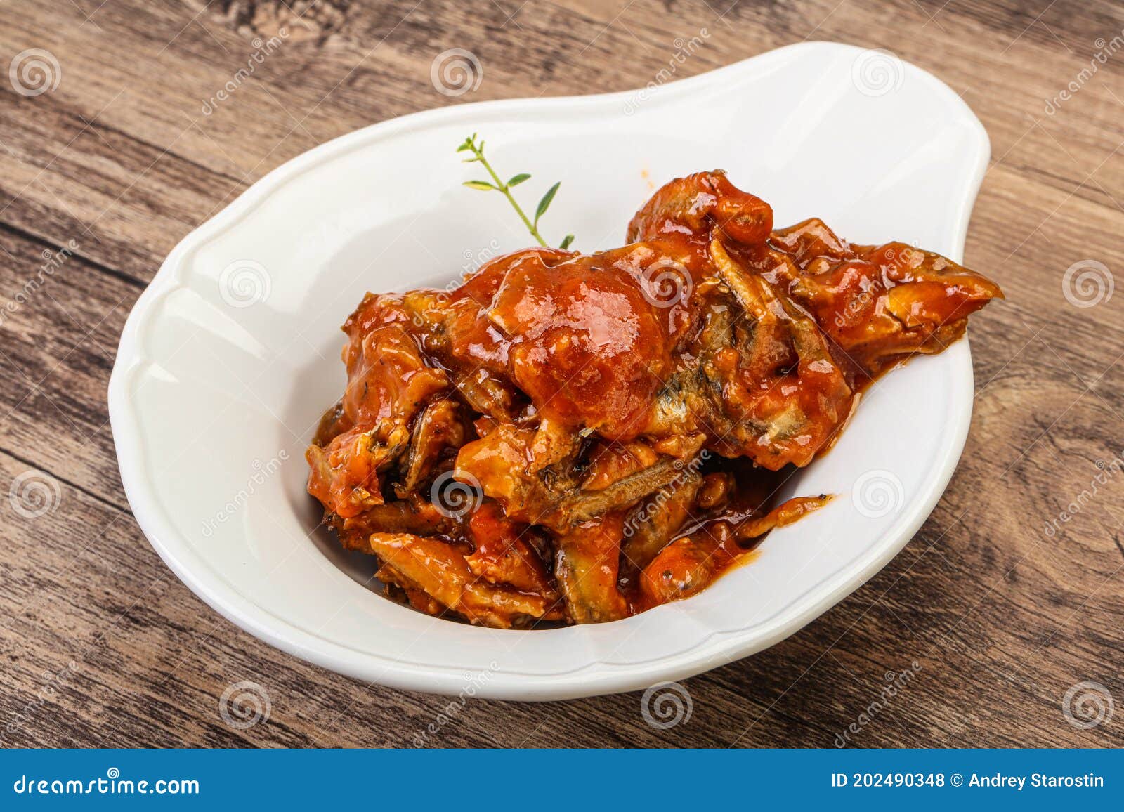 Canned Anchovy in Tomato Sauce Stock Photo Image of anchovy, dish