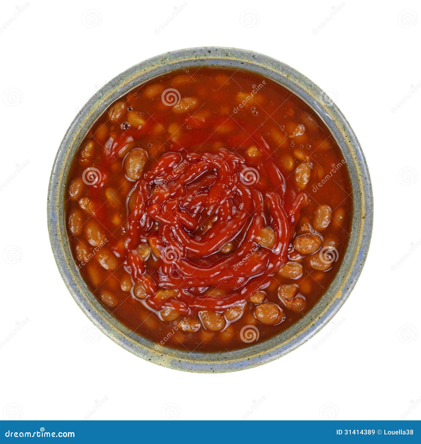 Canned Baked Beans Ketchup Top View Stock Image Image of tomatoes