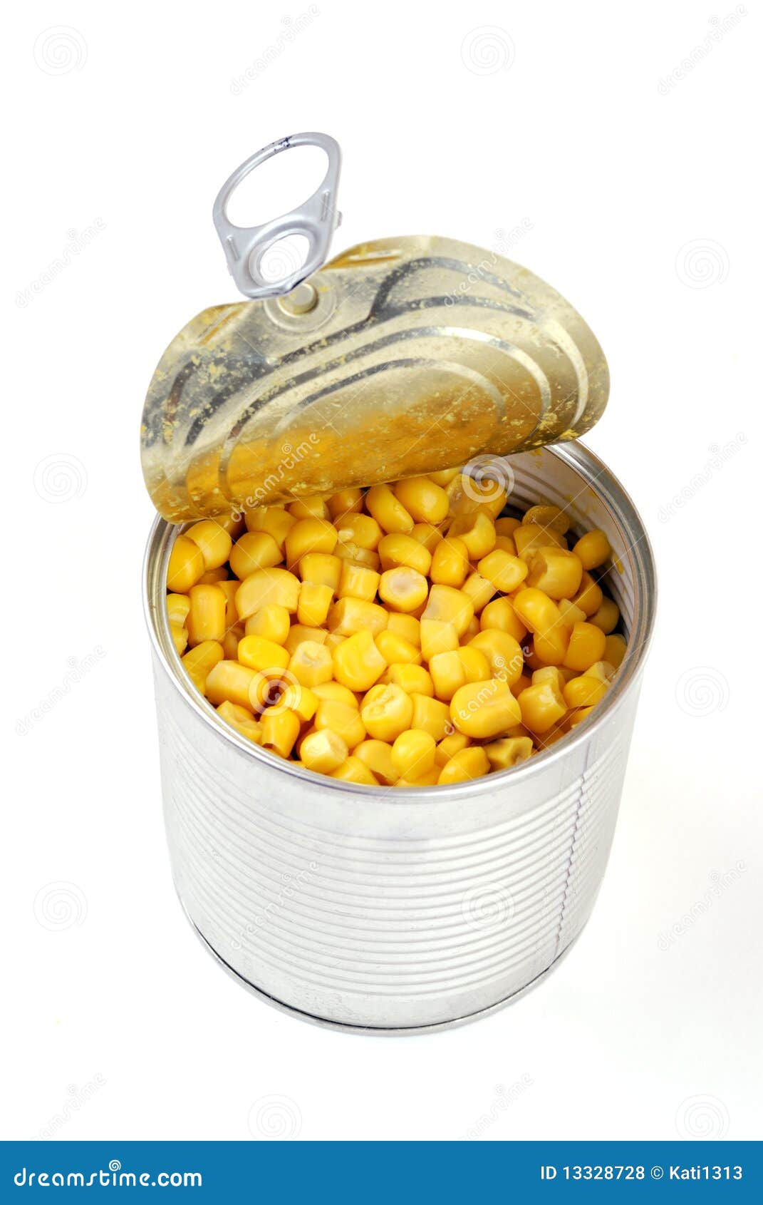 Canned corn stock photo. Image of preserved, isolated 13328728