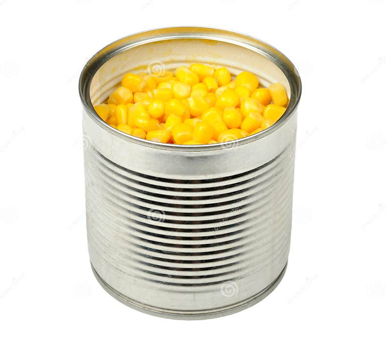 Canned corn stock image. Image of corn, storage, isolated 20382845