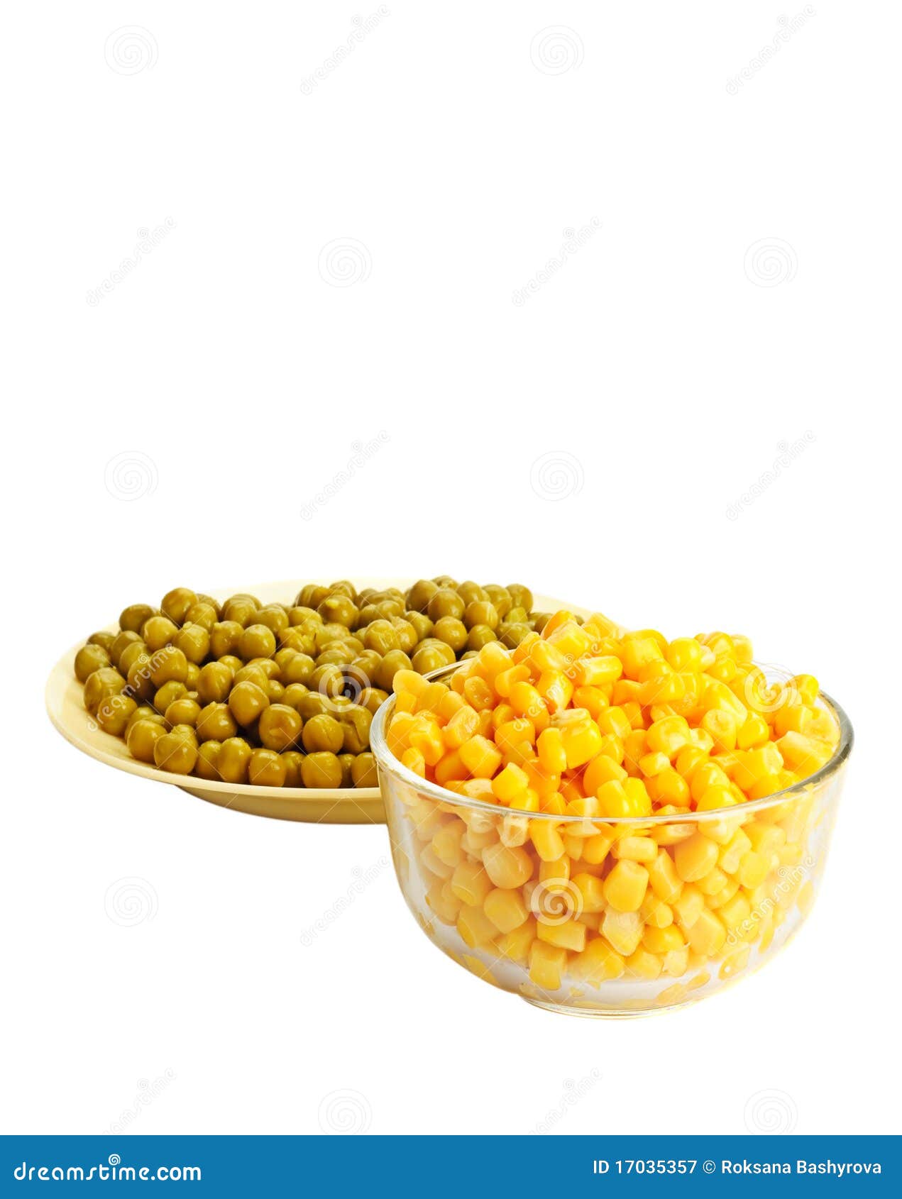 Canned corn and pea stock image. Image of heap, grain 17035357