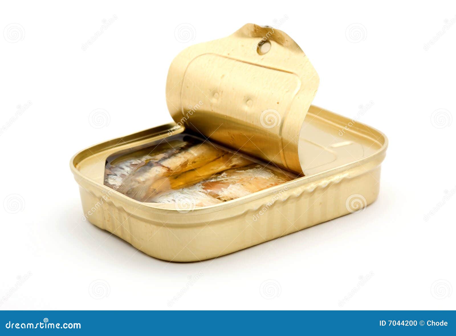 Canned fish stock photo. Image of diet, isolated, tinned 7044200