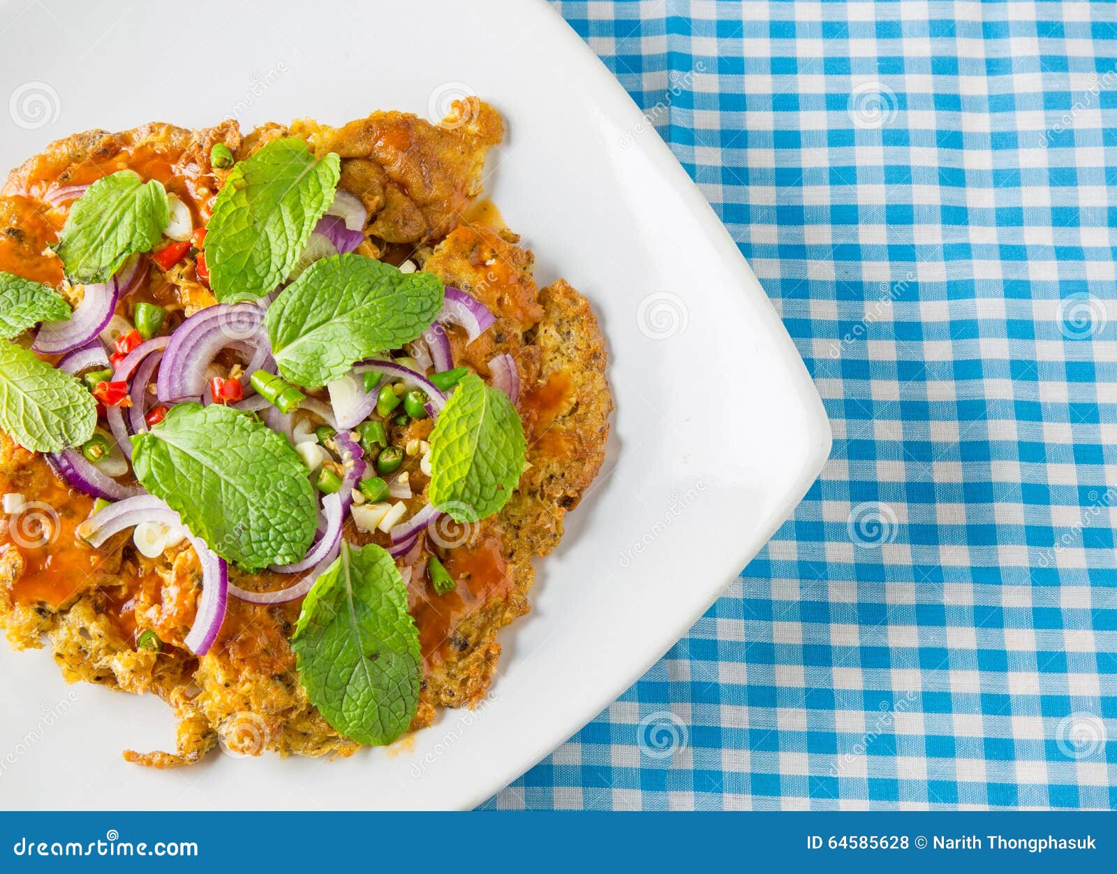 Canned Fish Omelette, Thai Food Stock Photo Image of recipe, omelet 64585628