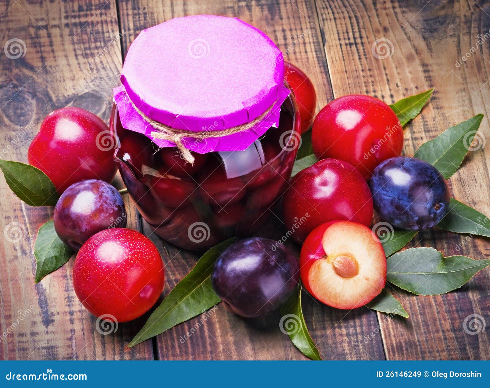 Canned and fresh plums stock image. Image of fresh, ingredient 26146249