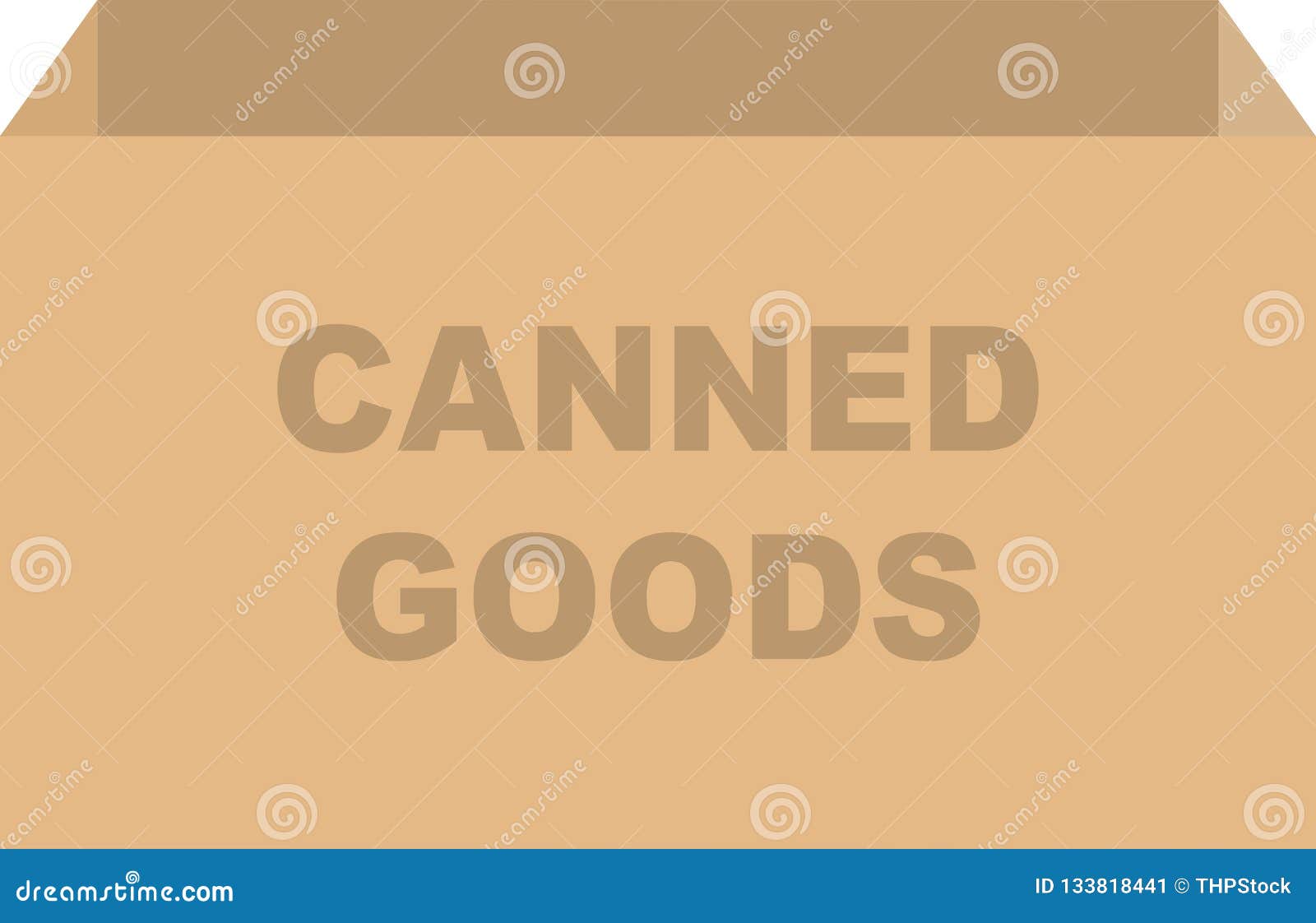 Canned Goods Donation Box Vector Stock Vector Illustration of