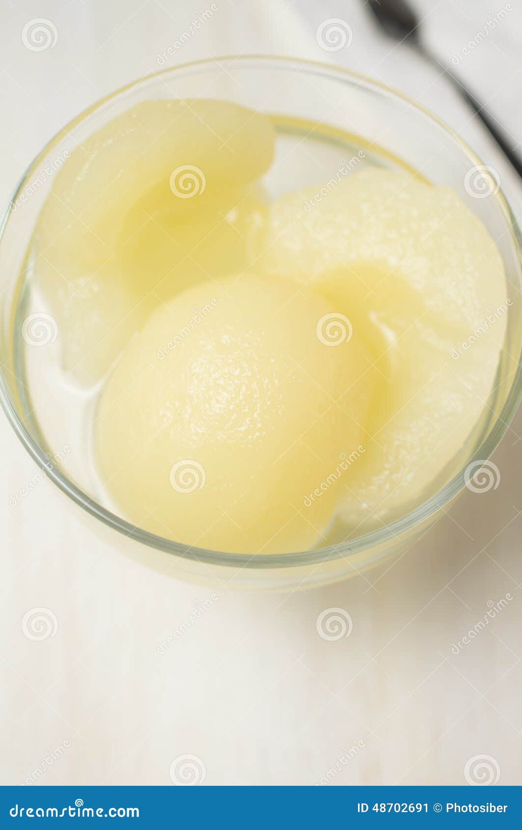 Canned pears dessert stock image. Image of fabric, background 48702691