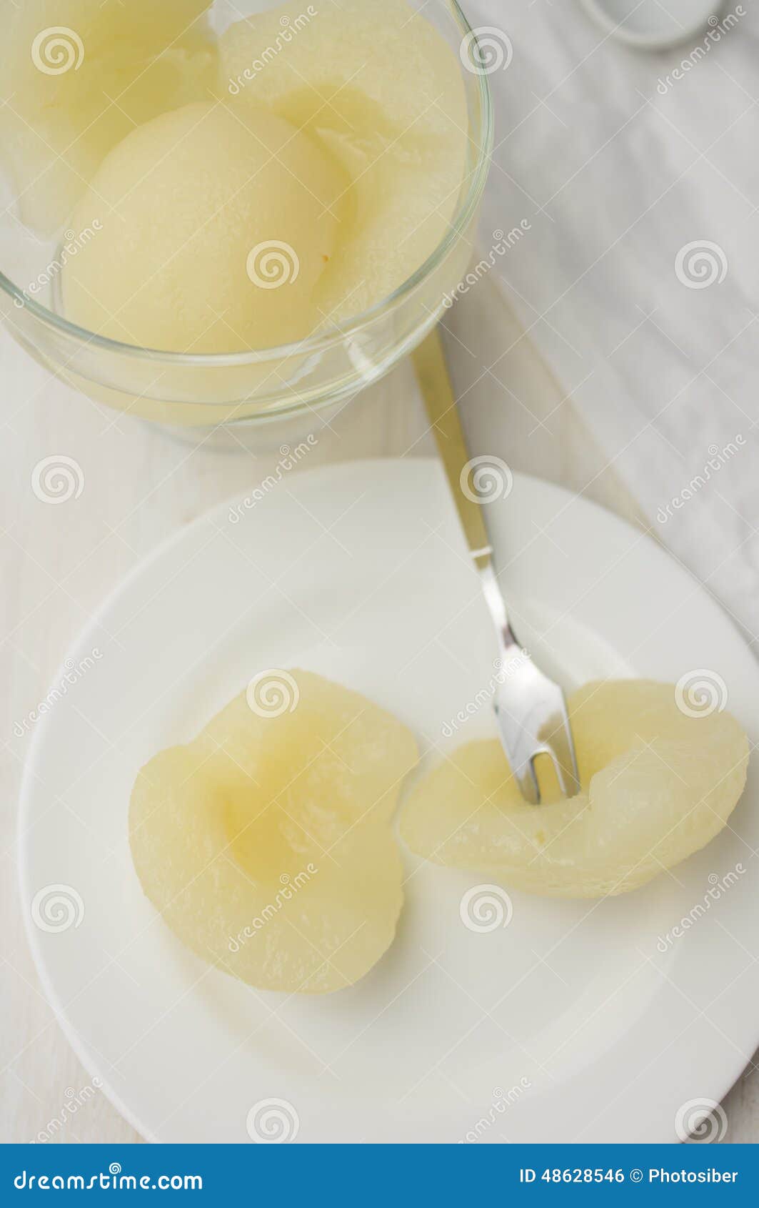 Canned pears dessert stock photo. Image of season, compote 48628546