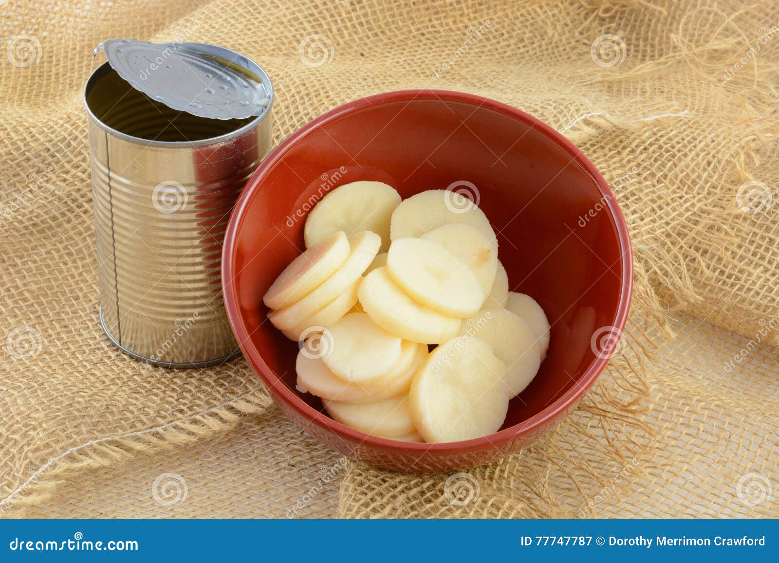 Canned sliced potatoes stock image. Image of bowl, potatoes - 77747787