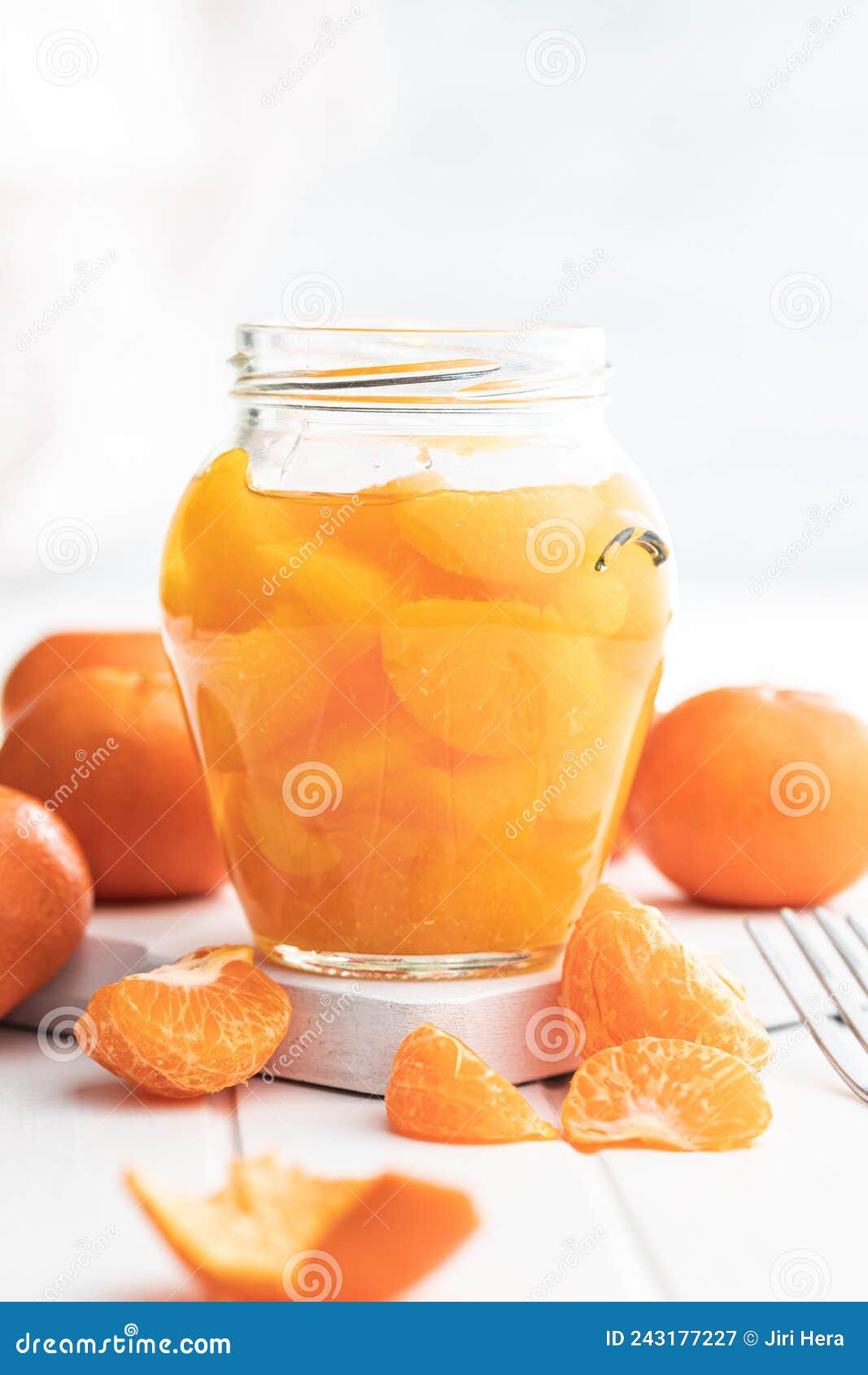 Canned Tangerine. Pickled Mandarin Fruit in Jar Stock Image Image of