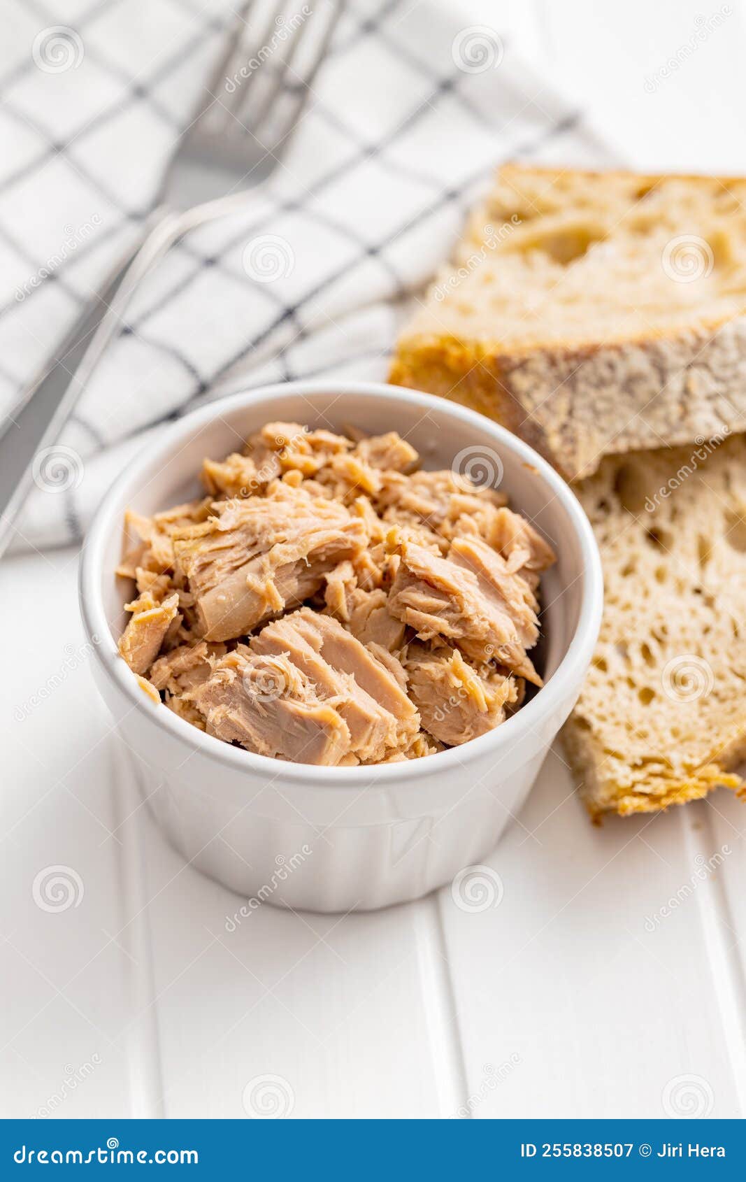 Canned Tuna Fish in the Bowl Stock Image Image of healthy, snack