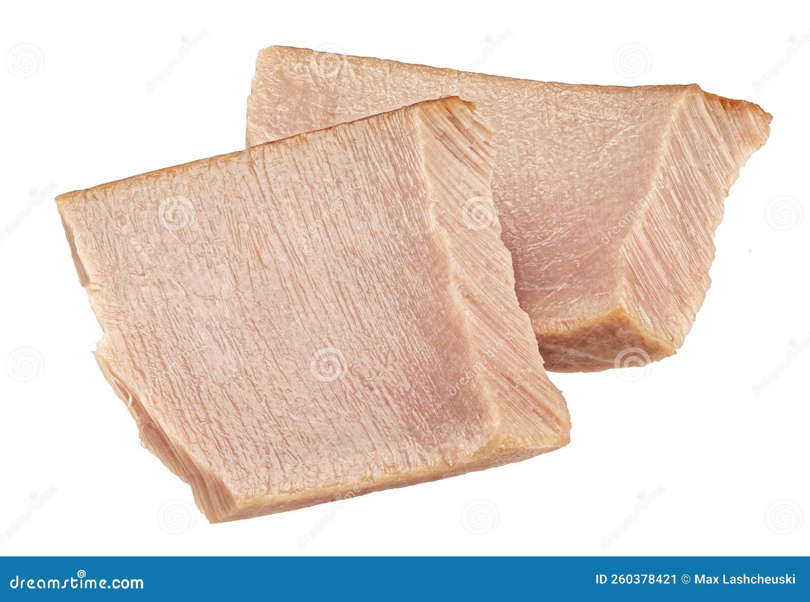 Canned Tuna Fish Piece Isolated on White Background Stock Image Image