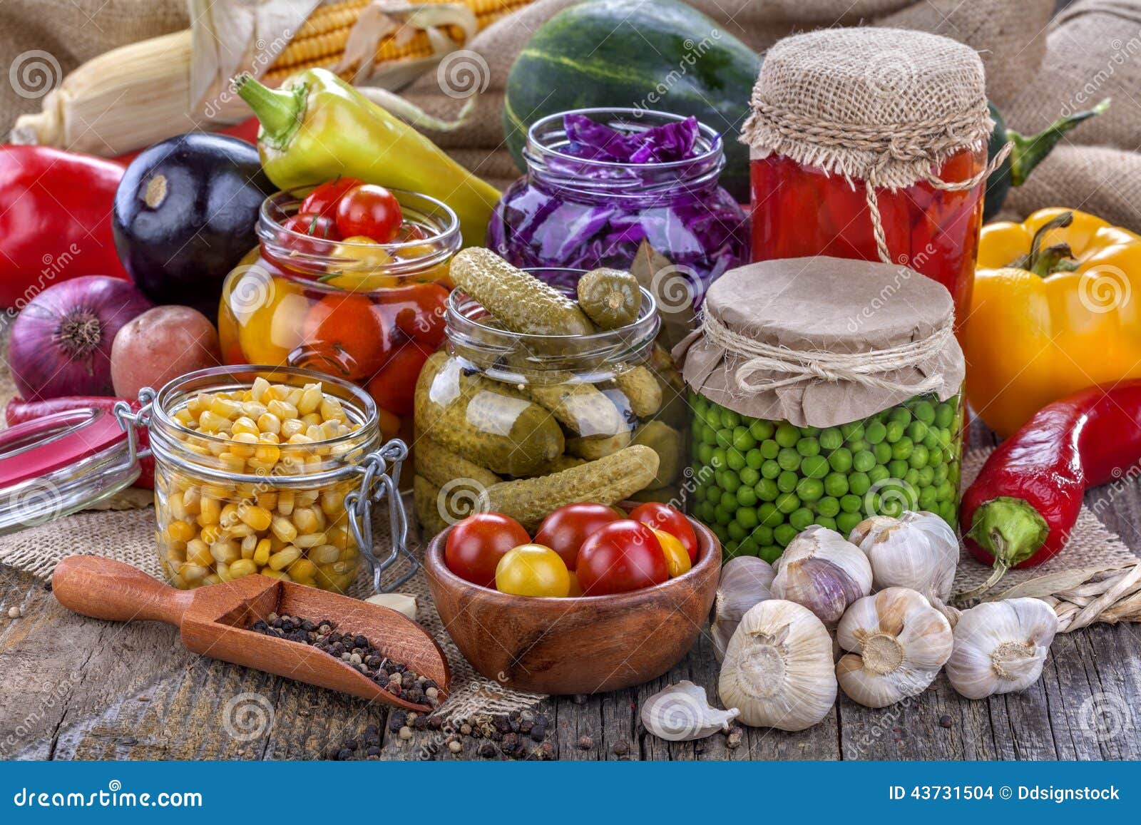 Canned vegetables stock photo. Image of berry, fall, collection 43731504