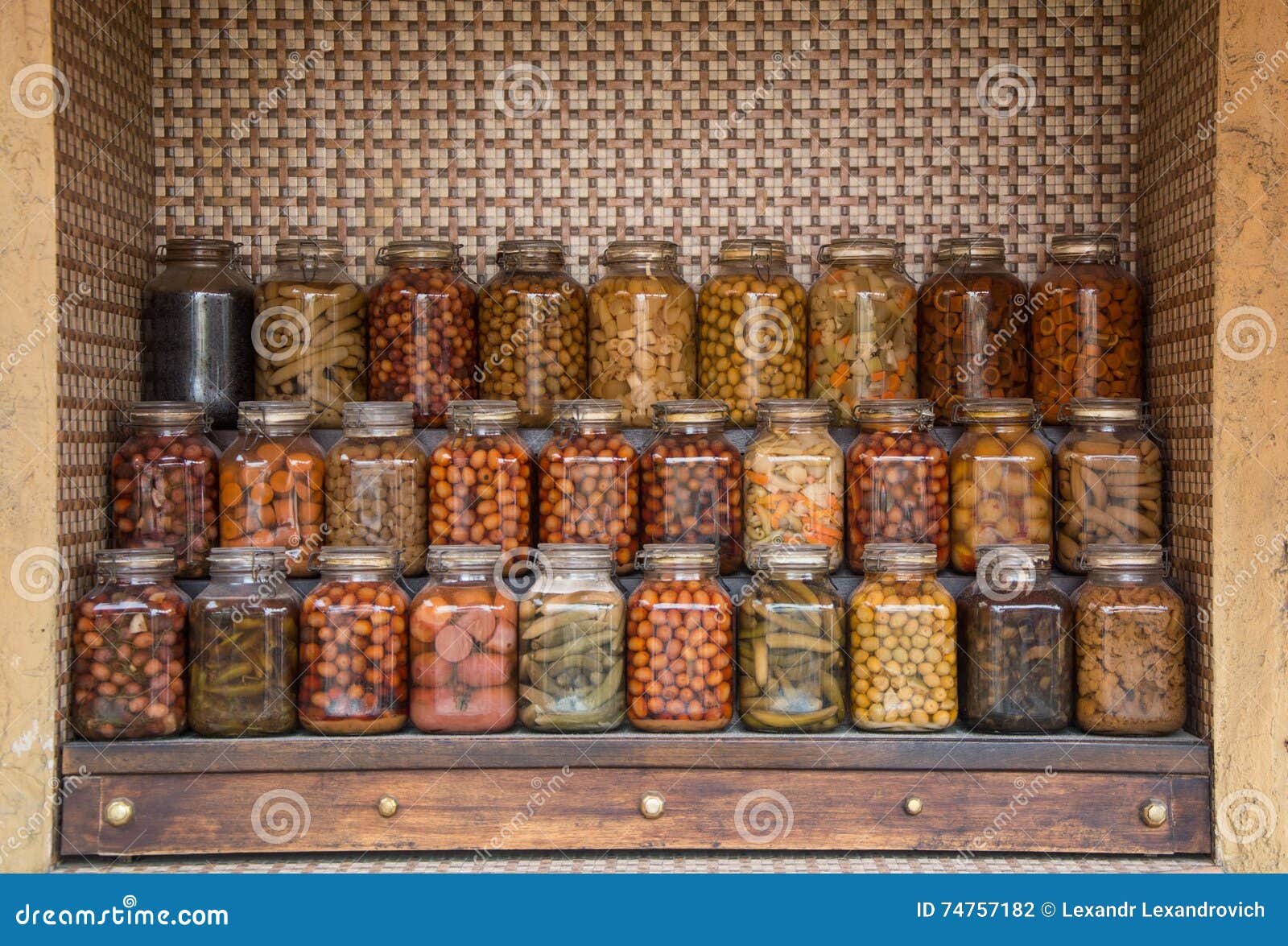 Canned Vegetables on the Shelf at the Kitchen Stock Photo Image of