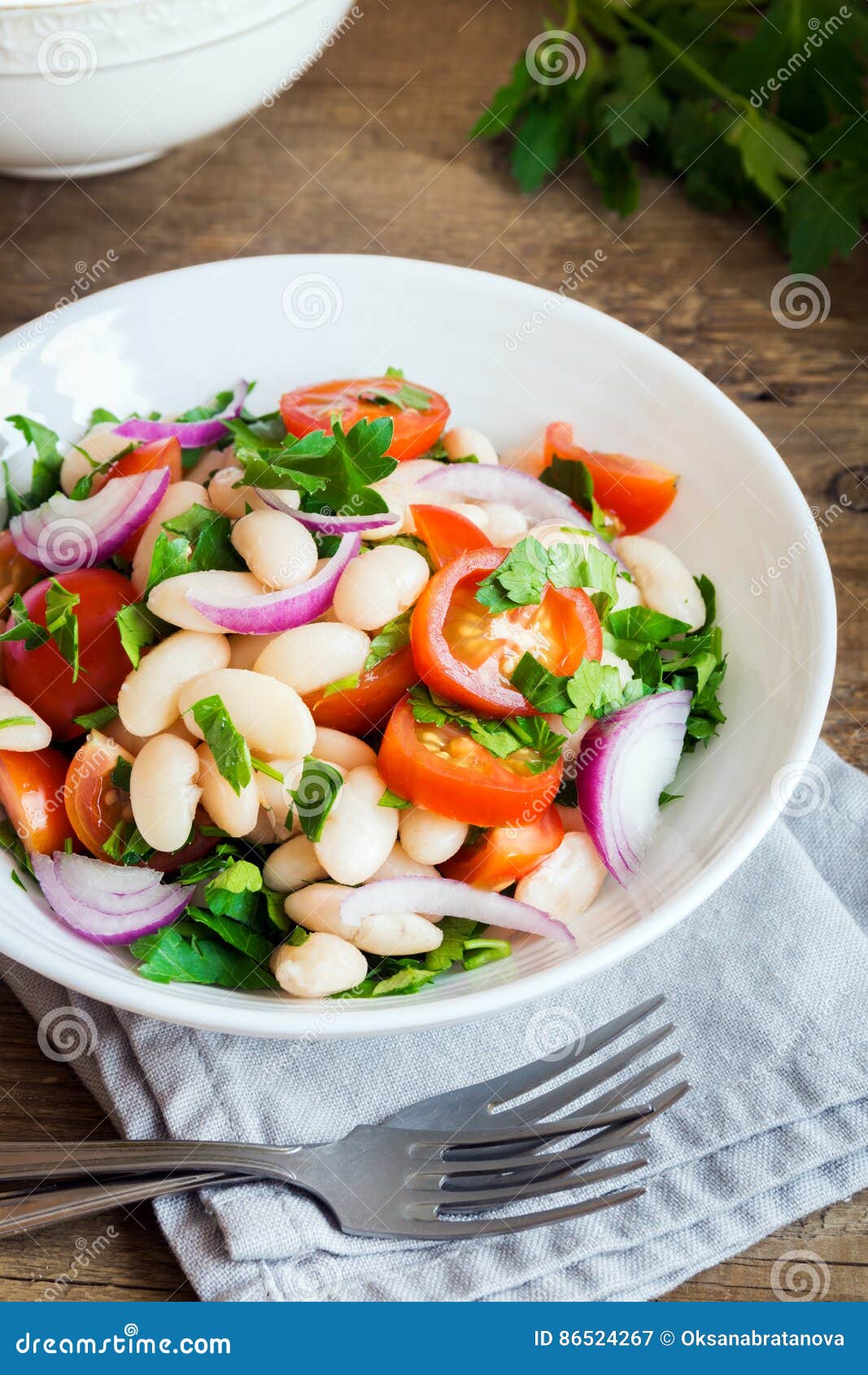 Cannellini Bean Salad imagen de archivo. Imagen de legumbres 86524267