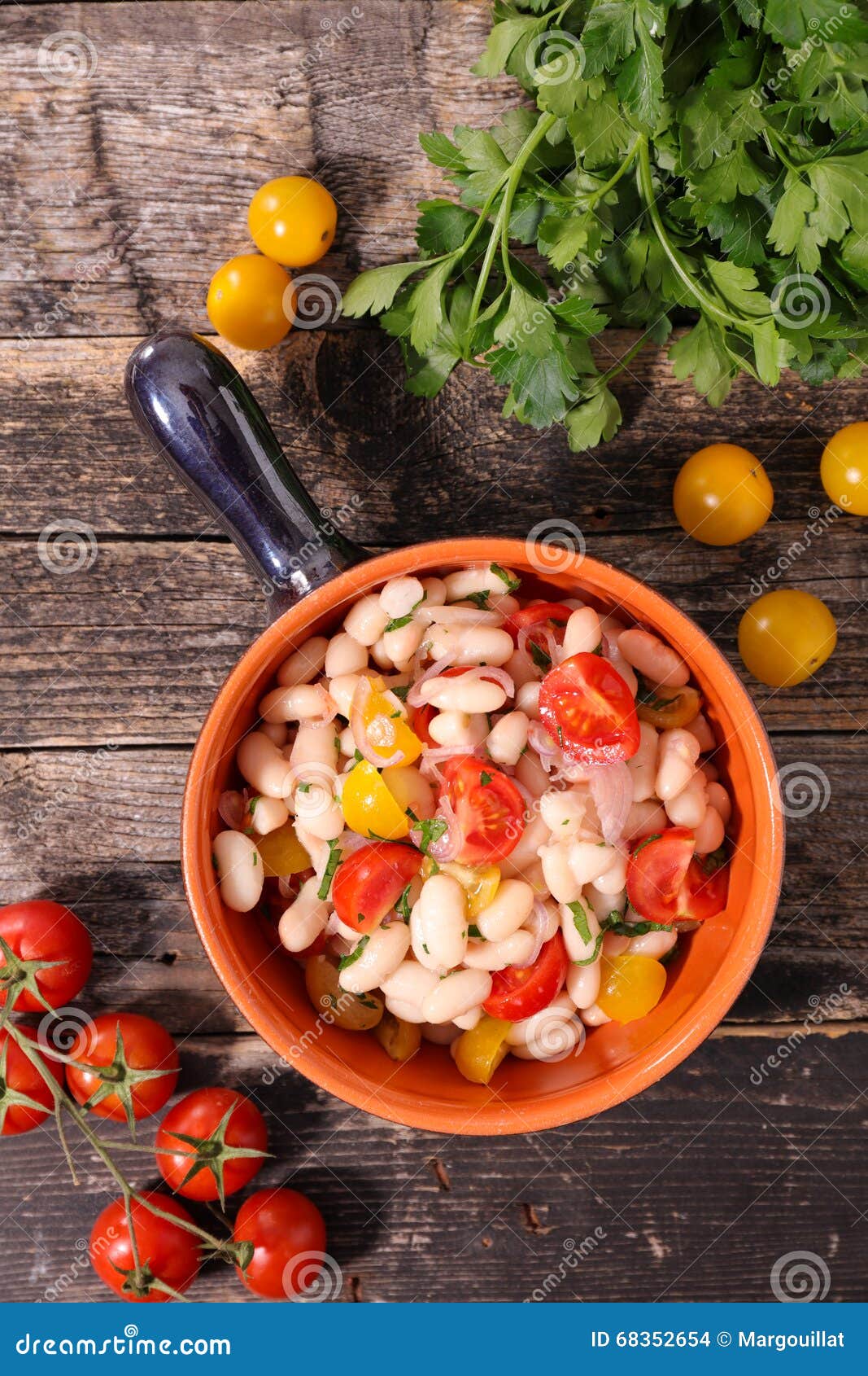 Cannellini bean salad stock photo. Image of lunch, cooking 68352654