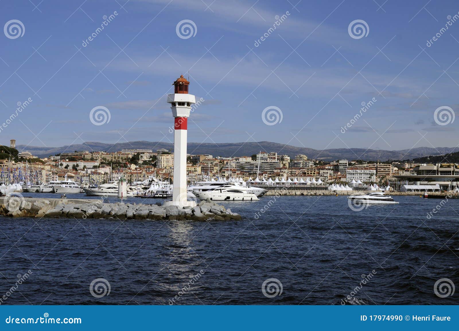 cannes (france) seen from sea