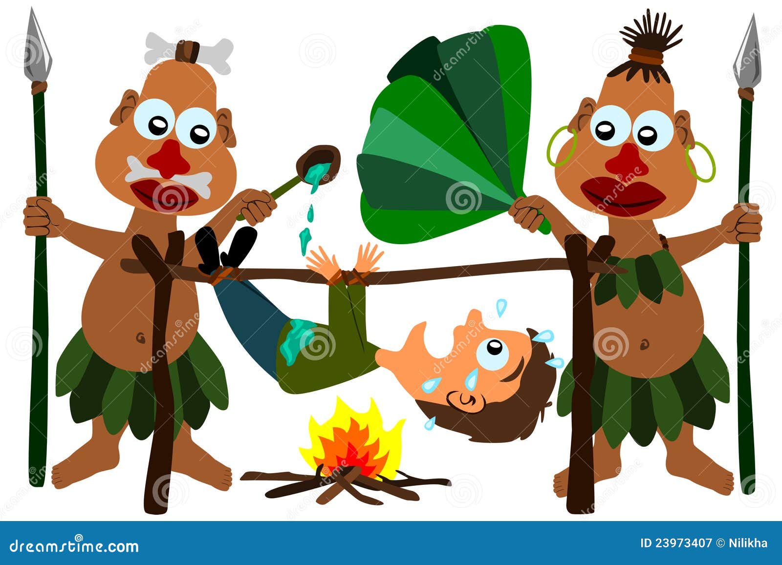 Cannibales illustration stock. Illustration du concept - 23973407