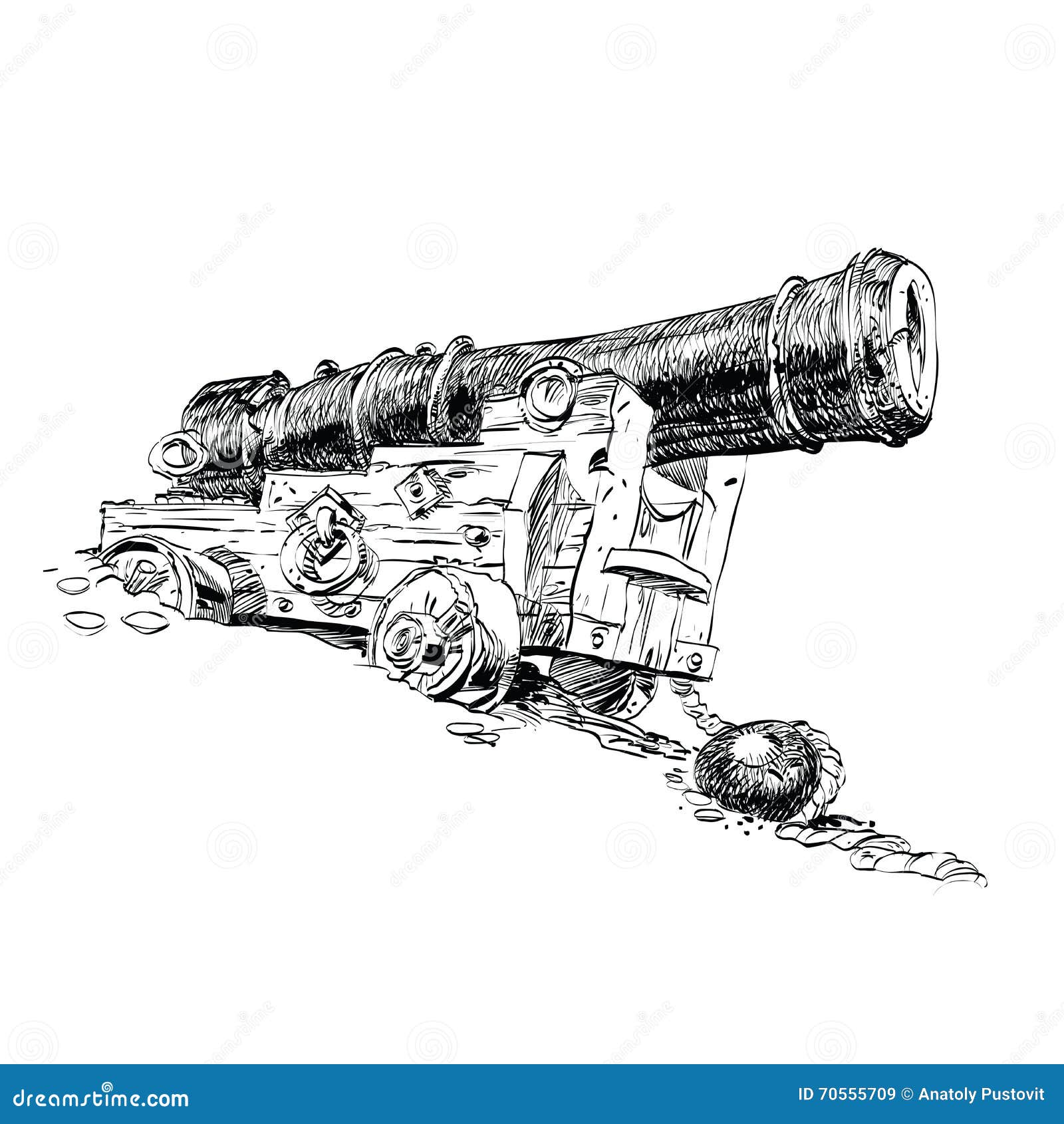 Cannon Pirate Vector Graphics Stock Vector - Illustration of pirate ...
