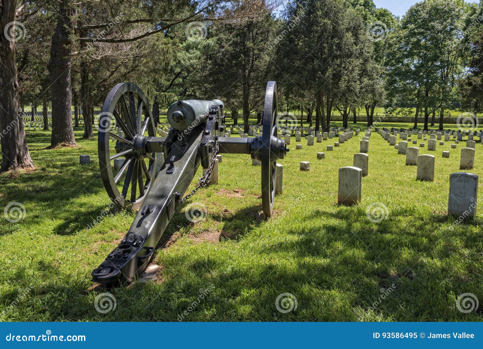 cannon at the stones river national battlefield and cemetery