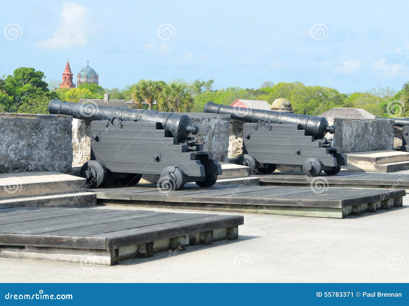 cannons at castle of san marcos in st. augustine, florida