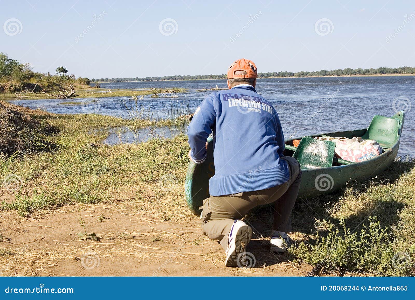 Canoe Expedition on the Zambezi River Editorial Stock Image Image of