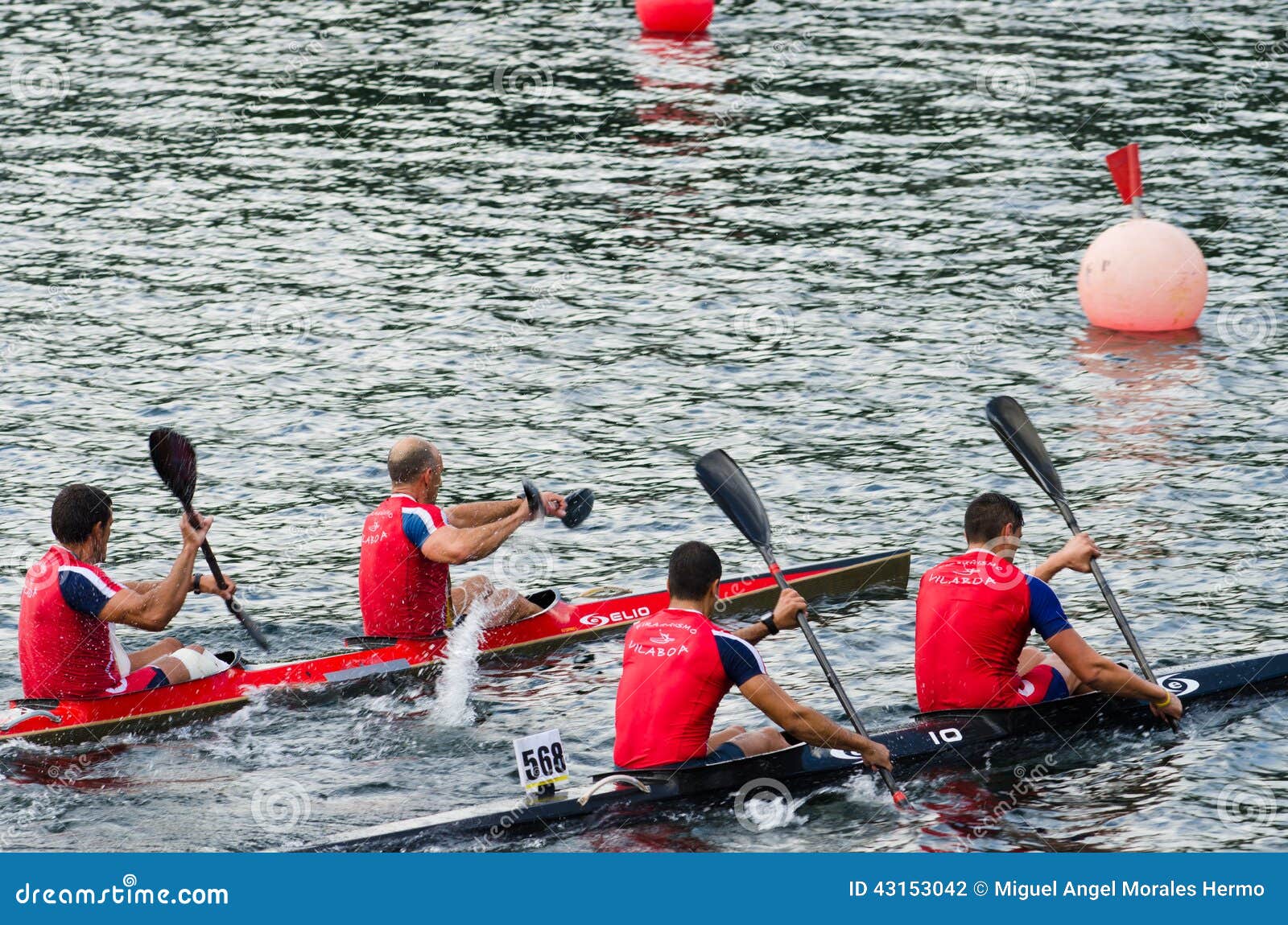 Canoe Marathon Pontevedra Spain August Extreme Athletes Participating Spain Copa Lerez River To Qualify World 43153042 