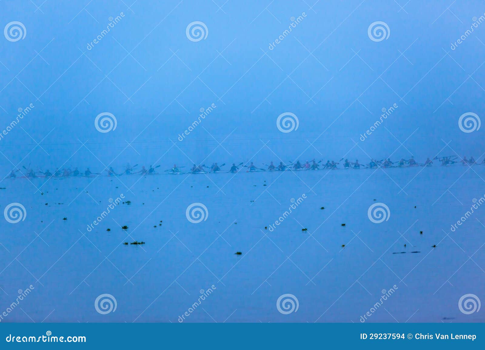 Canoe Race Start Mist Editorial Stock Image - Image: 29237594