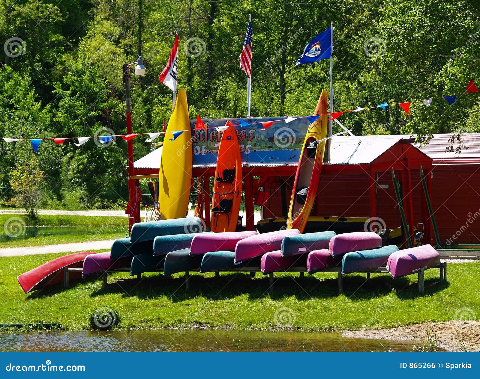 Canoe rental business stock photo. Image of canoe, sports 865266