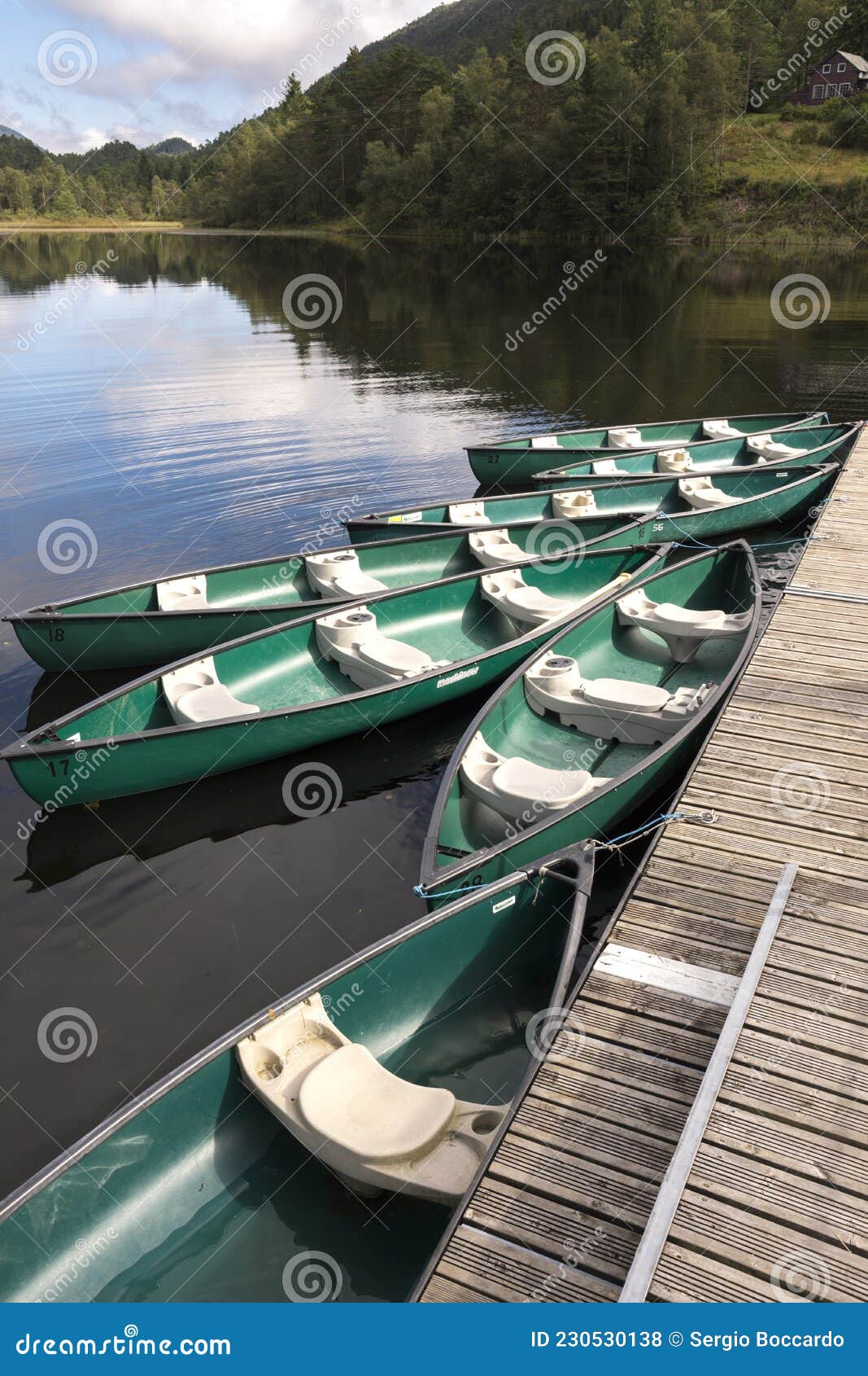 Canoe Ride on the Lake in Norway Stock Photo Image of norway