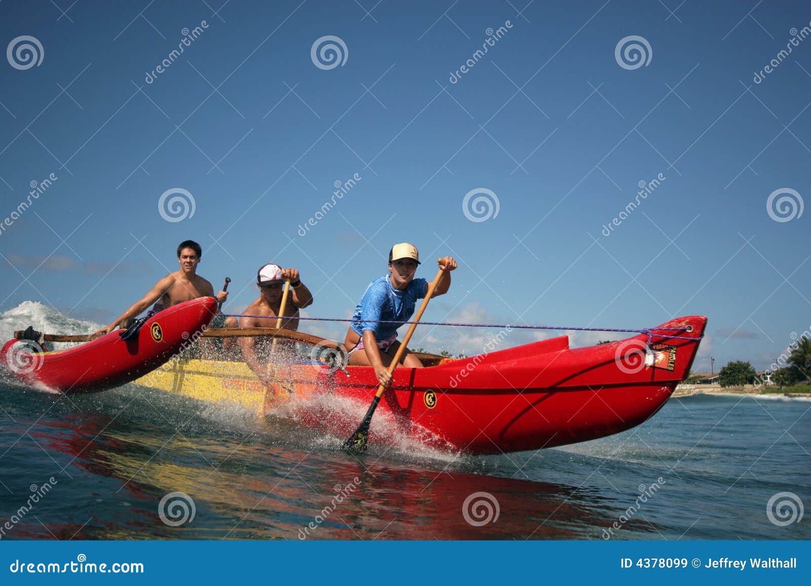 Canoe surfing in Hawaii editorial stock image. Image of shorebreak 4378099