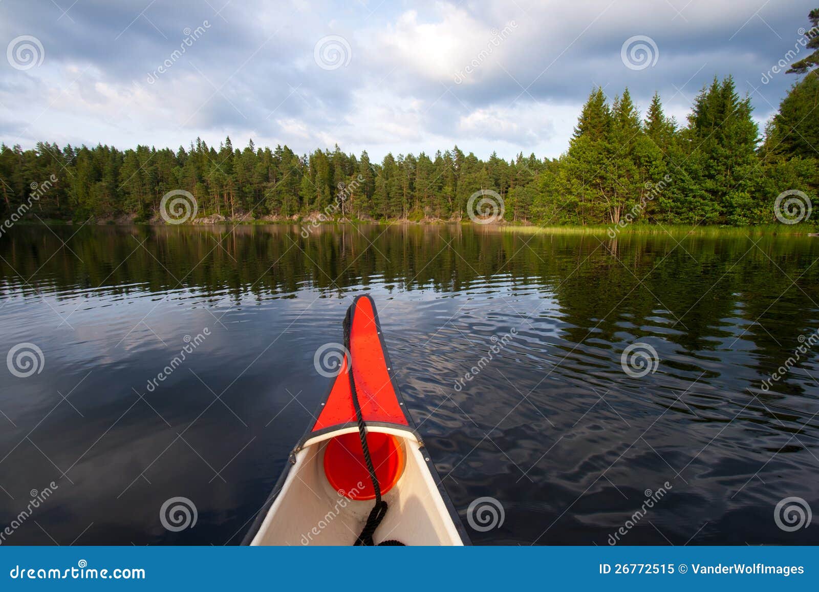 Canoe Sweden stock image. Image of recreation, calm, forest 26772515