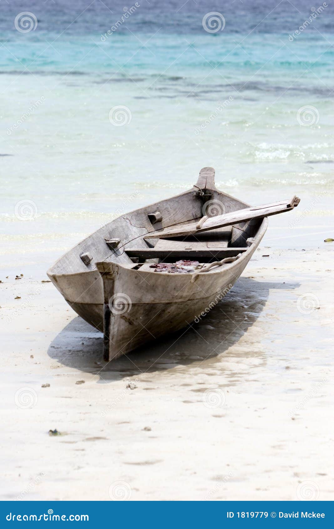 Canoe on tropical beach stock image. Image of turquoise 1819779