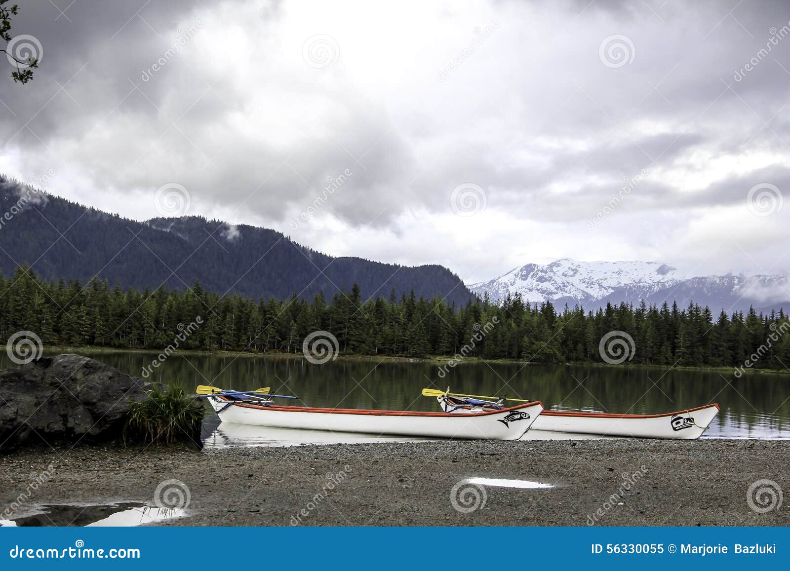 Canoes beached stock image. Image of edge, sport, formation 56330055