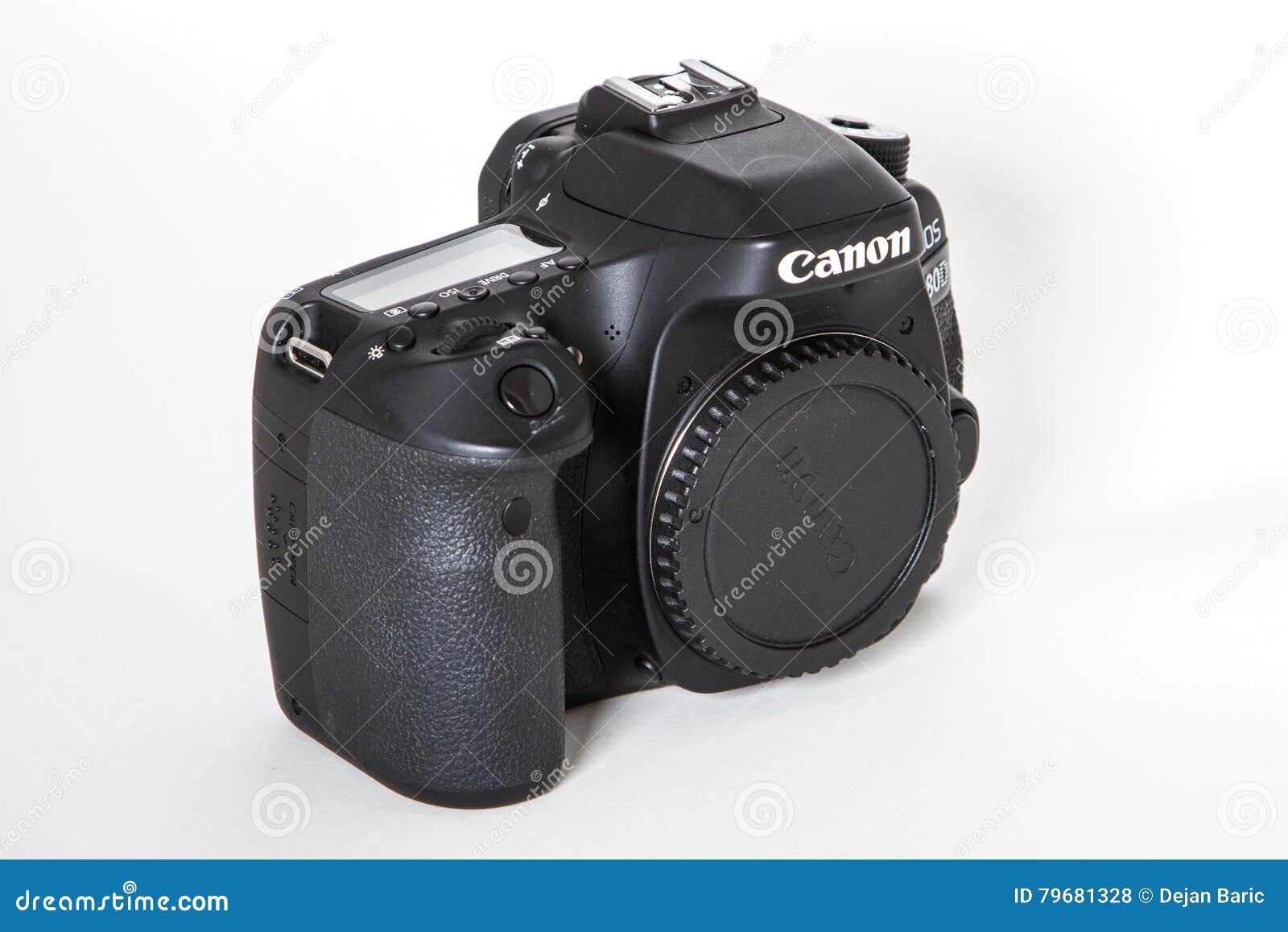 Canon EOS 80D DSLR camera editorial stock photo. Image of isolated