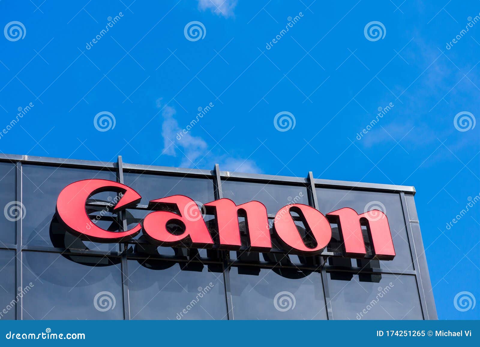 Canon Logo Atop Canon Solutions America Headquarters Campus in