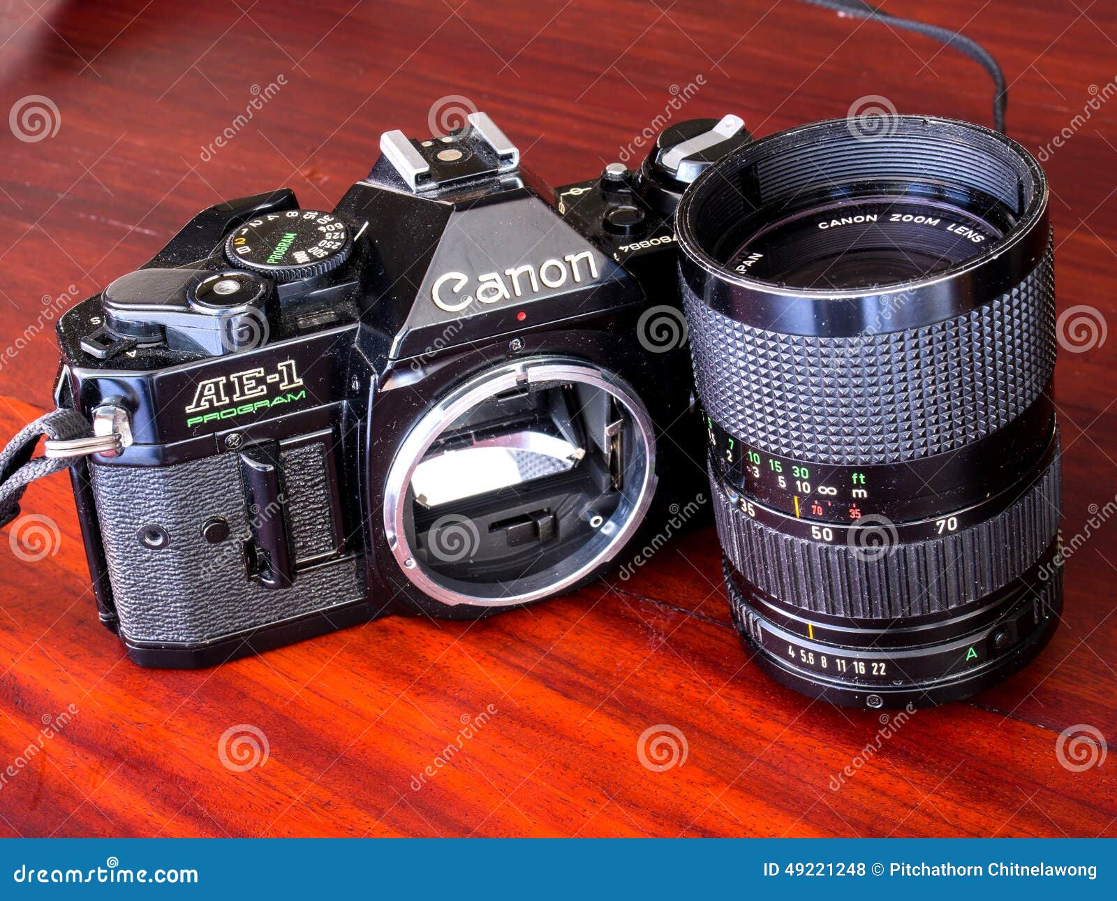 Canon VE1 Programma is Oude Klassieke Filmcamera Redactionele Stock