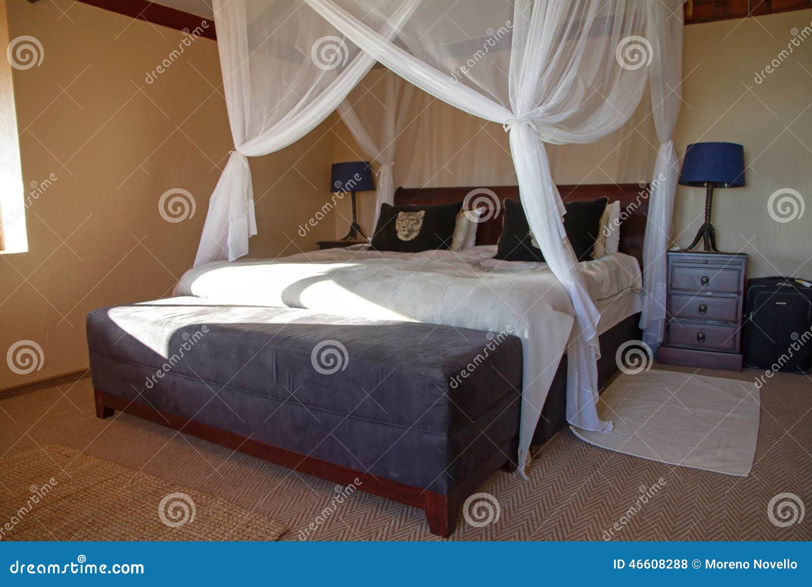 Canopy bed stock photo. Image of oldstyle, design, beautiful 46608288