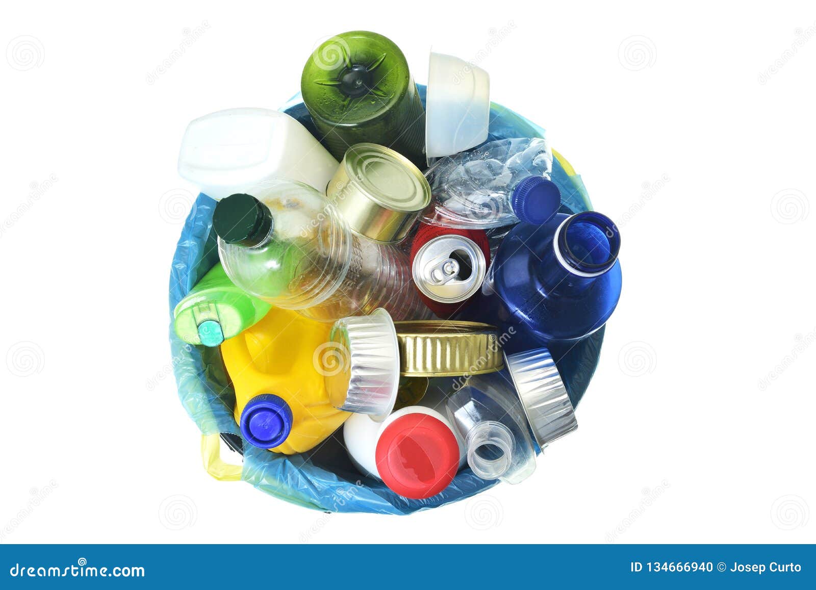 Cans and bottles on white stock photo. Image of environmental 134666940